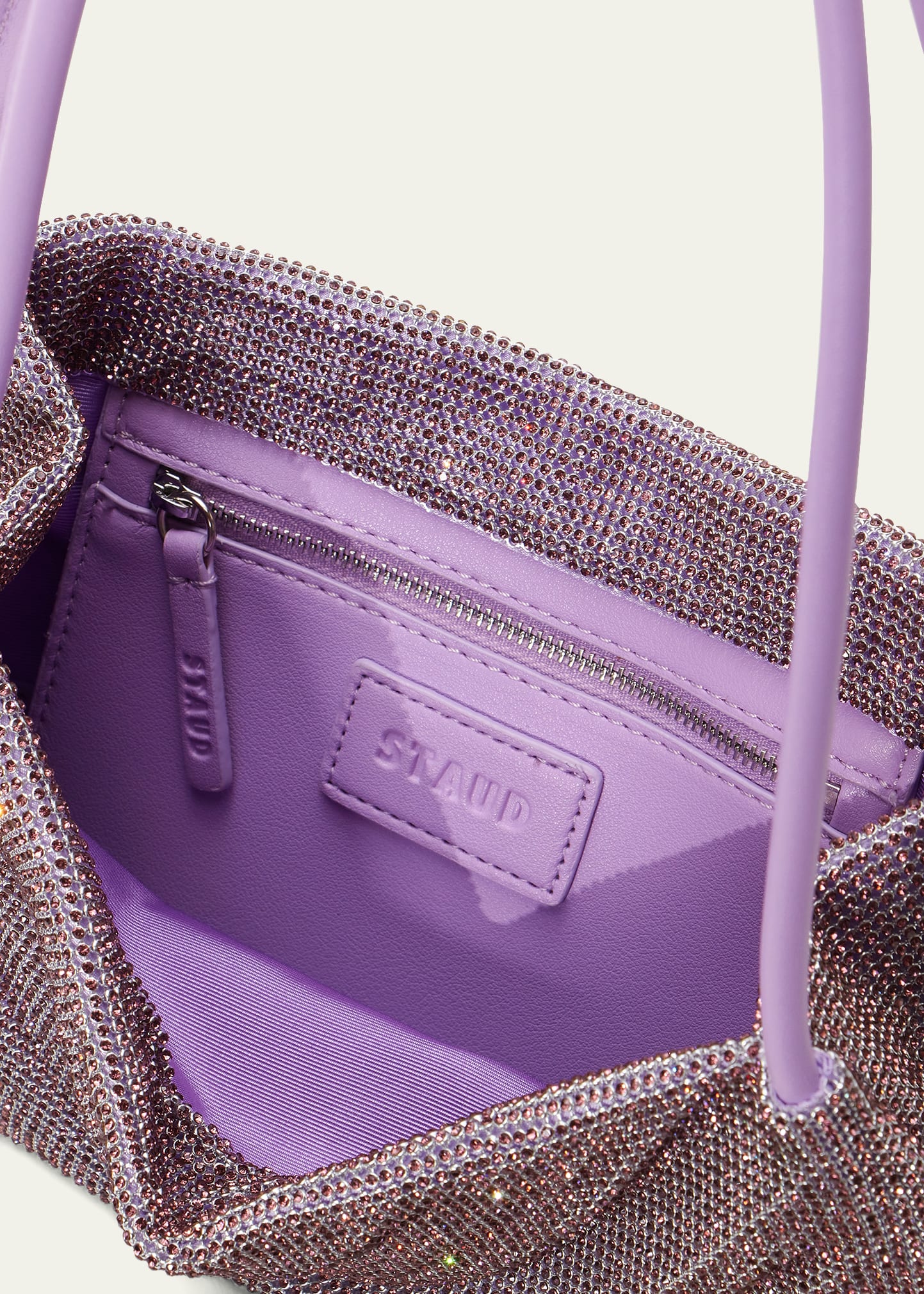 STAUD Penny Crystal Mesh Shoulder Bag - Bergdorf Goodman