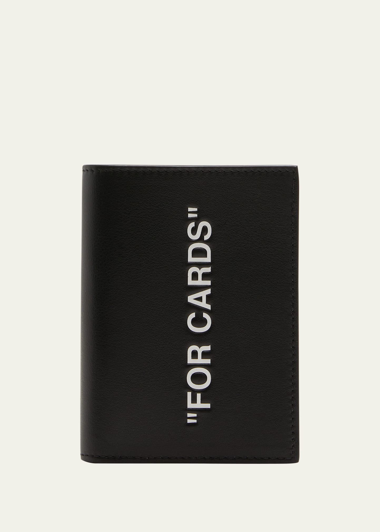 OFF-WHITE Quote Card Holder "CARD" Black White