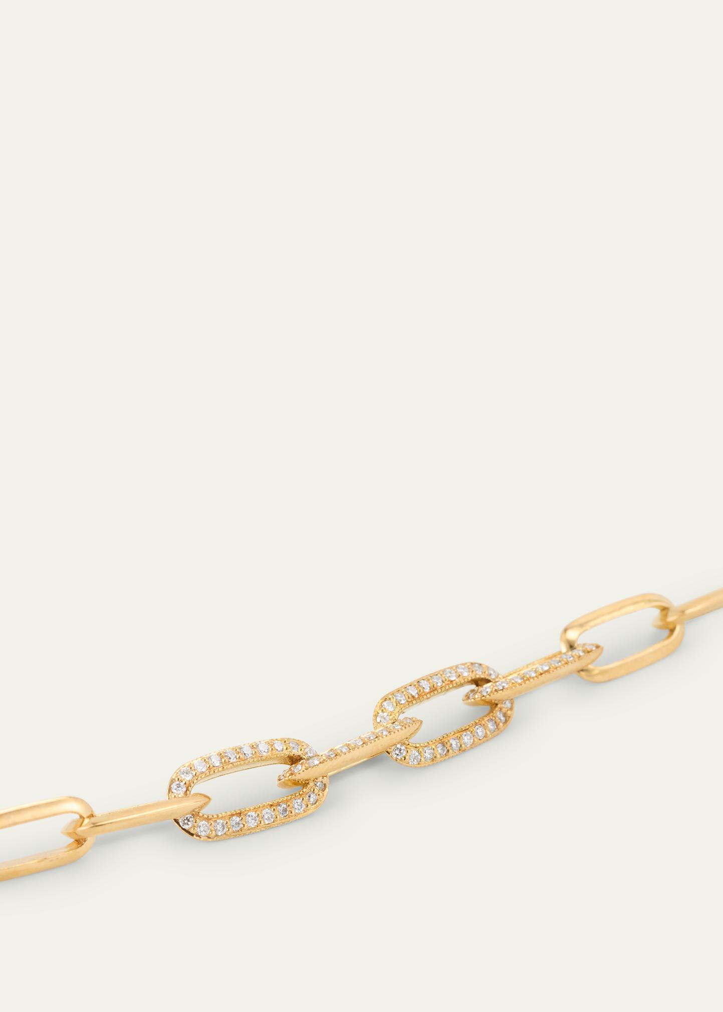 Lizzie Mandler Fine Jewelry Knife Edge Oval Link Bracelet with