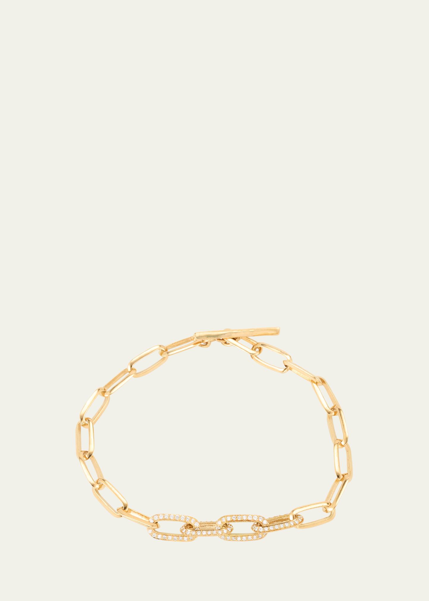 Lizzie Mandler Fine Jewelry Knife Edge Oval Link Bracelet with