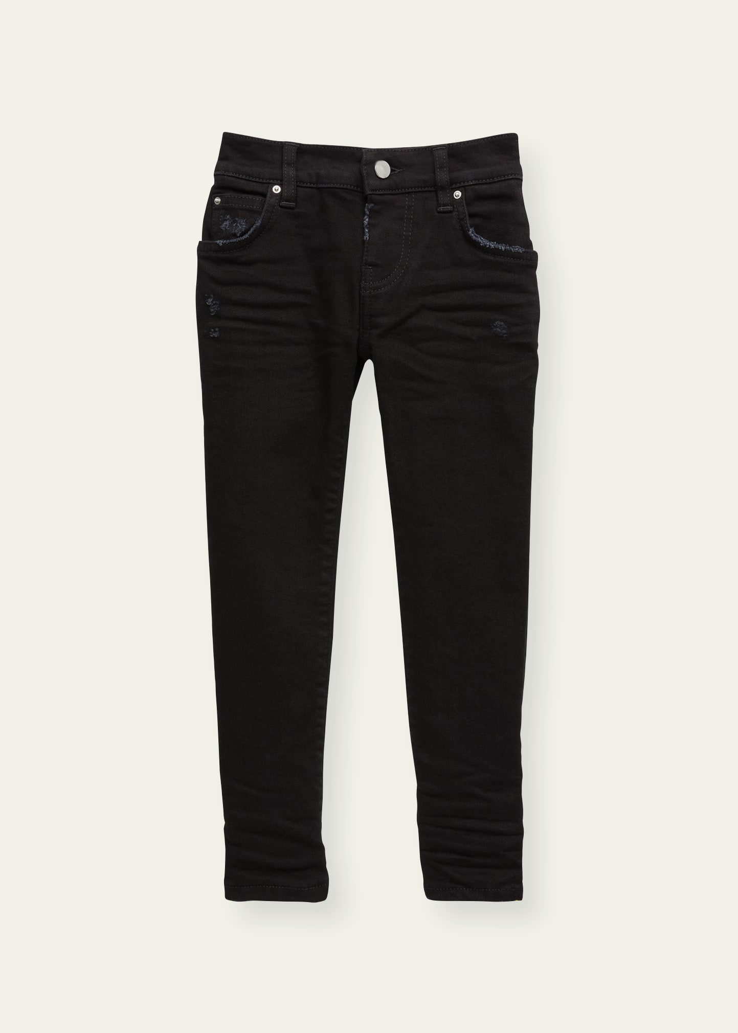 Amiri Kid's Distressed Skinny Jeans, Size 4-12