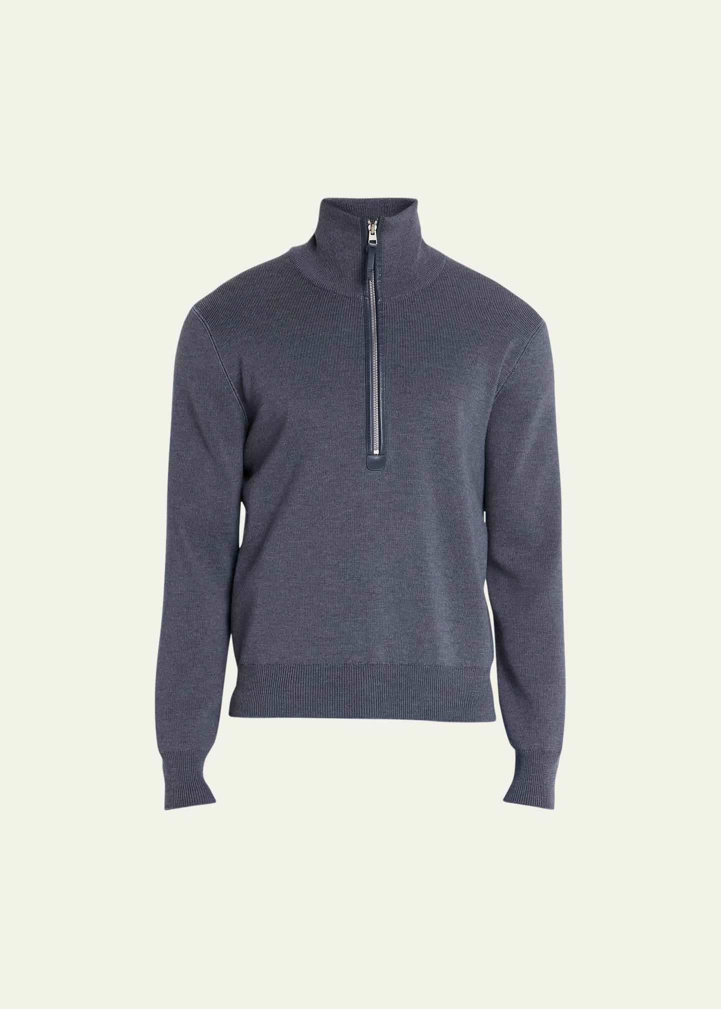 TOM FORD Men's Micro-Rib Wool Half-Zip Sweater - Bergdorf Goodman