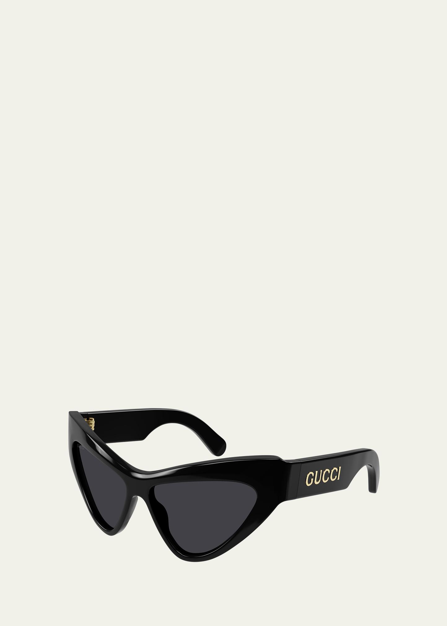 Gucci Logo Acetate Butterfly Sunglasses - Bergdorf Goodman