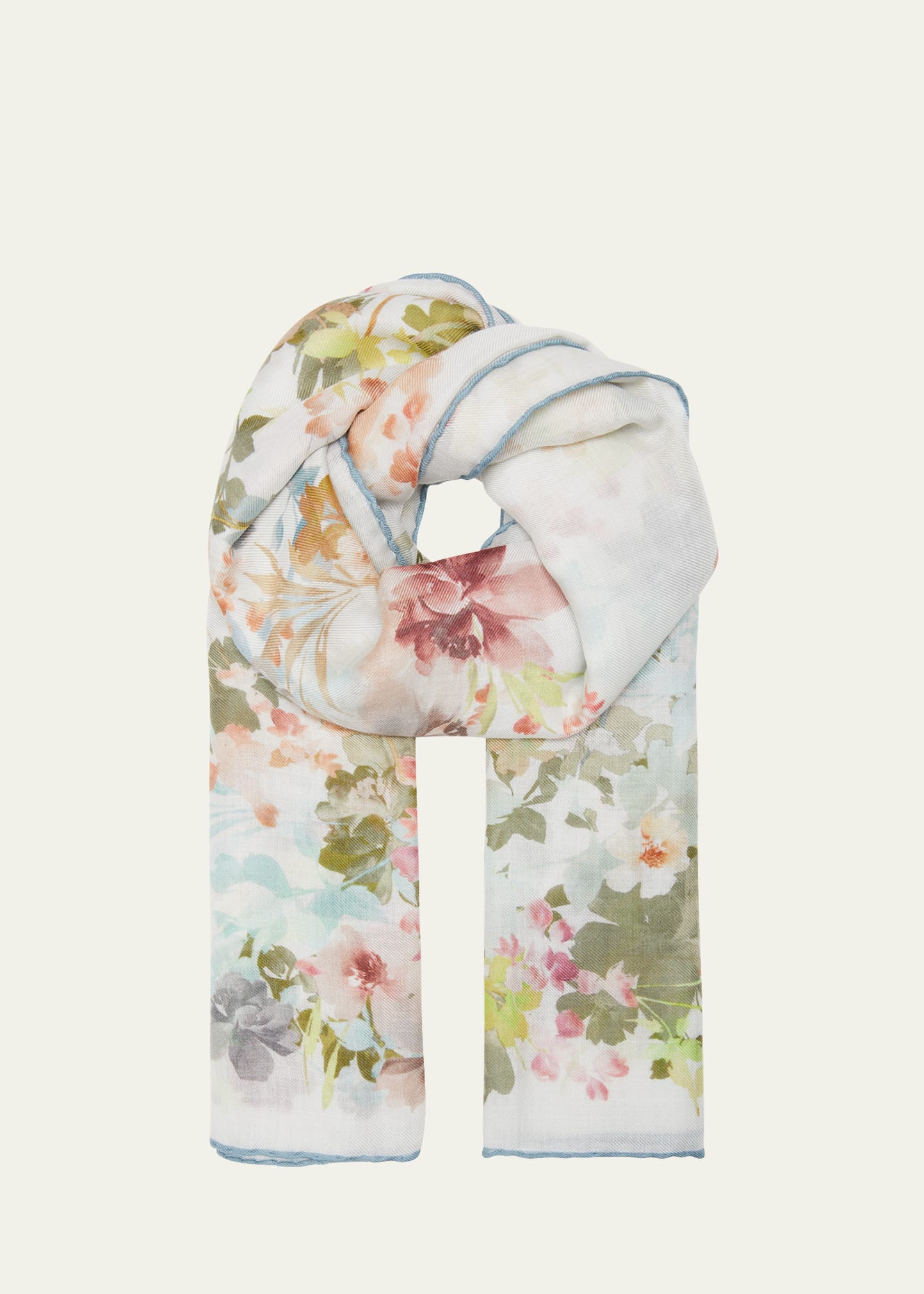 Alonpi Astrid Floral Cashmere-Silk Scarf - Bergdorf Goodman