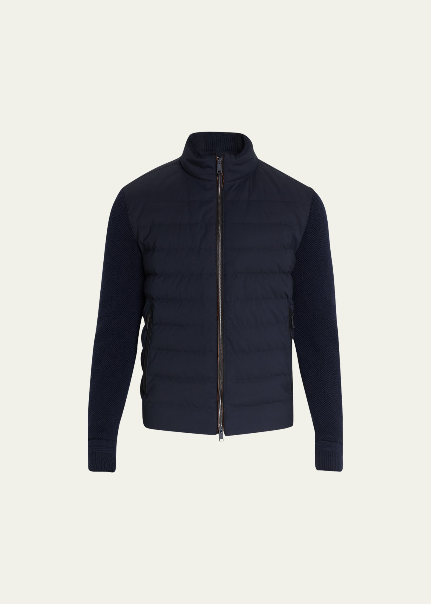 ZEGNA Men's Trofeo Hybrid Jacket w/ Knit Sleeves - Bergdorf Goodman