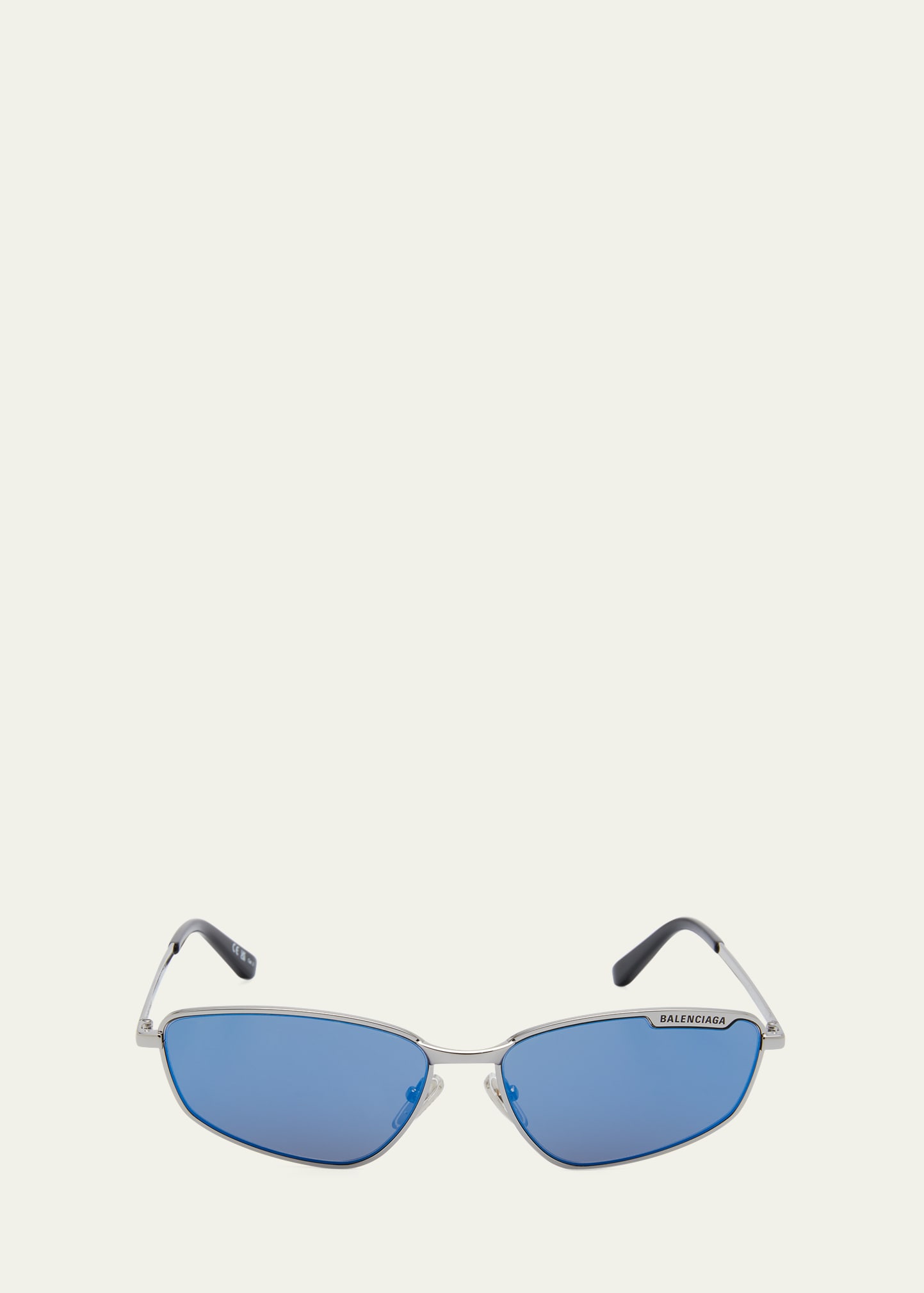 ubemandede uendelig ironi Balenciaga Men's Metal Cat-Eye Sunglasses with Logo - Bergdorf Goodman