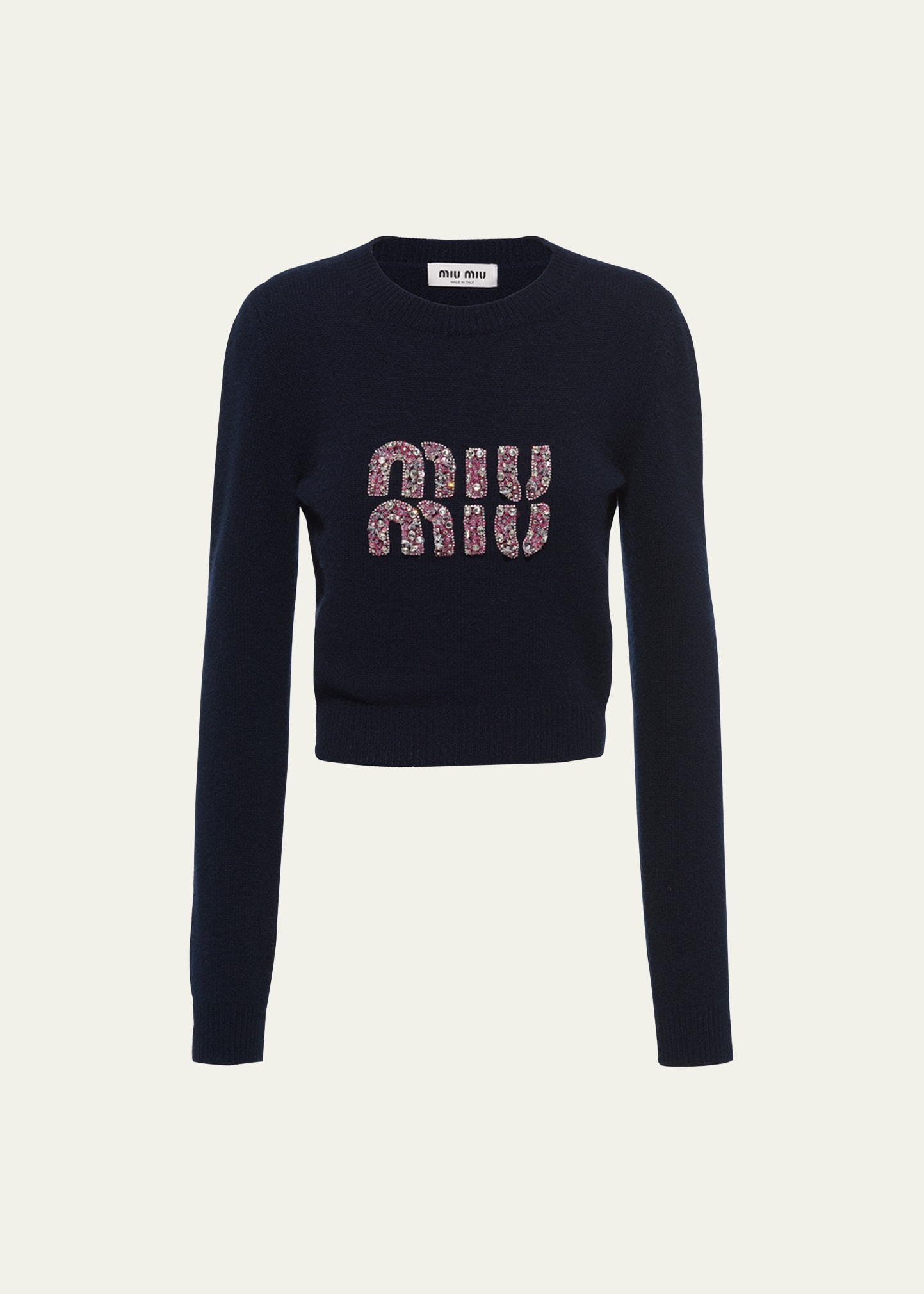 Miu miu cropped sweater best sale