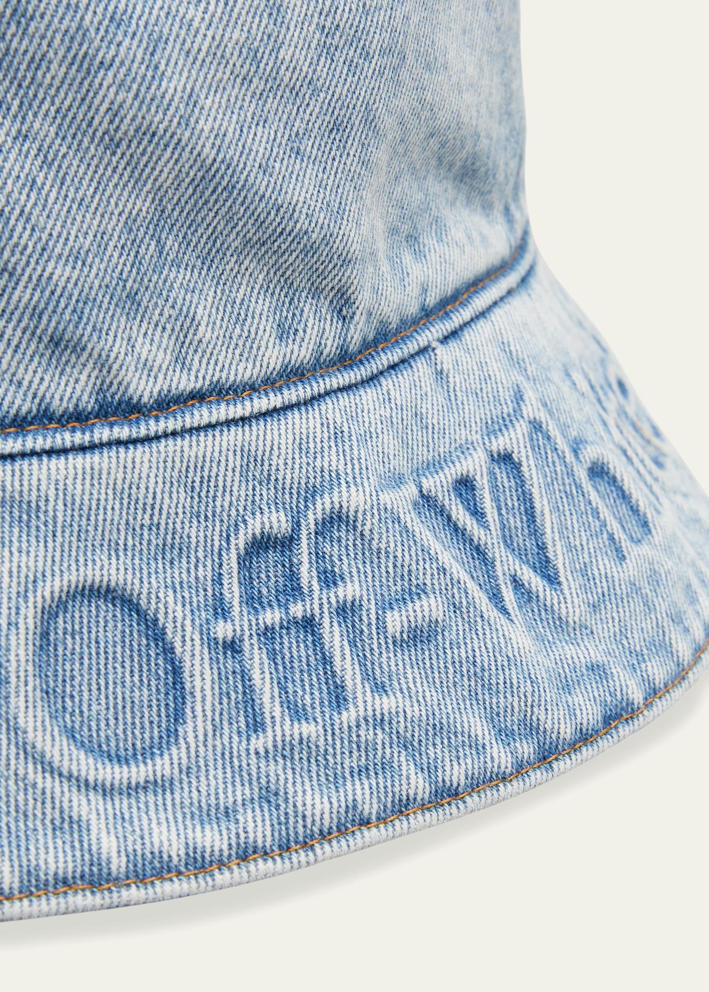 Off White Light Blue Denim Bucket Hat EUC Limited Edition Light Blue Denim Eat Dirt Bucket Hat – EAT DIRT main image 2