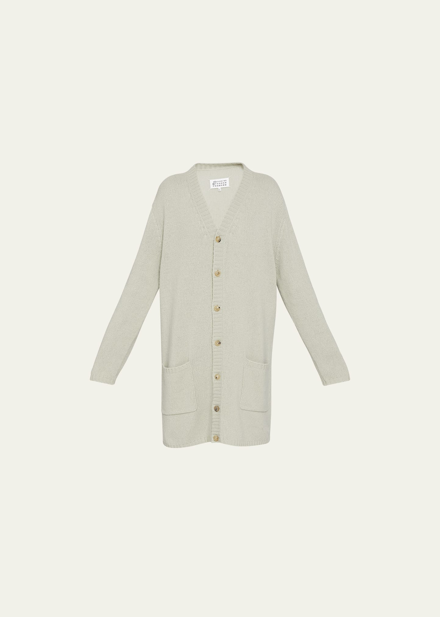 Maison Margiela Long Button-Down Wool Cardigan