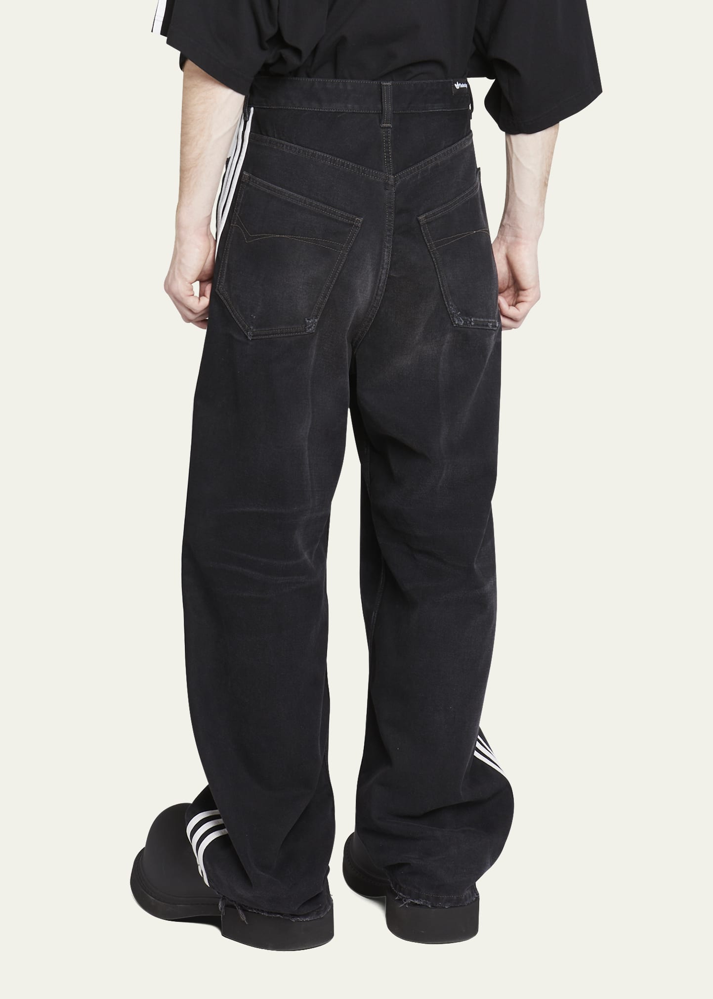 Balenciaga x Adidas Men's 3-Stripes Baggy Jeans - Bergdorf Goodman