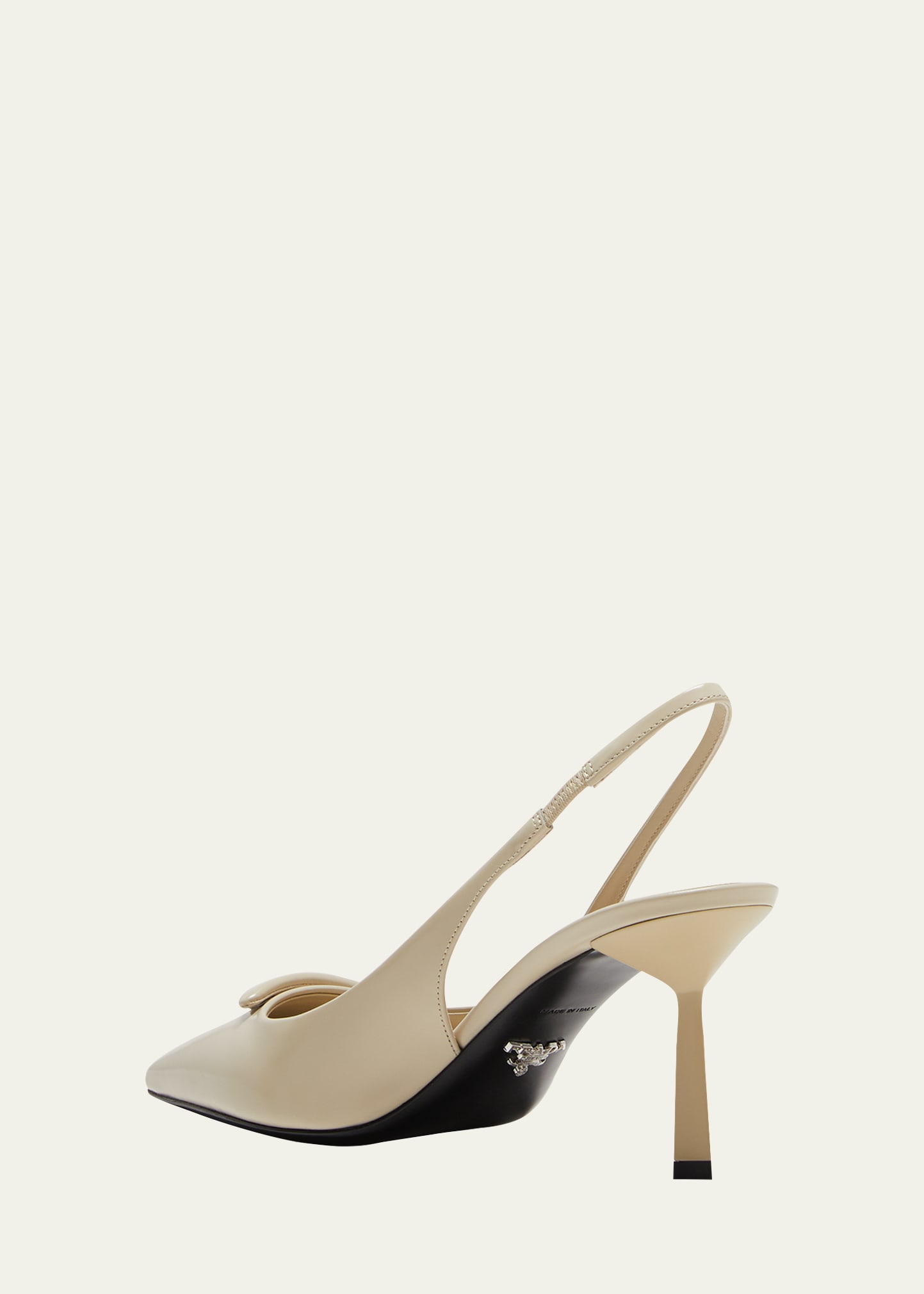 Prada Leather Padded Logo Slingback Pumps - Bergdorf Goodman