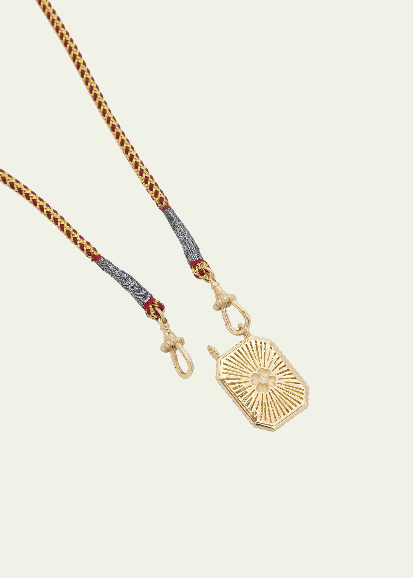 Marie Lichtenberg 18k Yellow Gold Pendant Wrap Cord Necklace