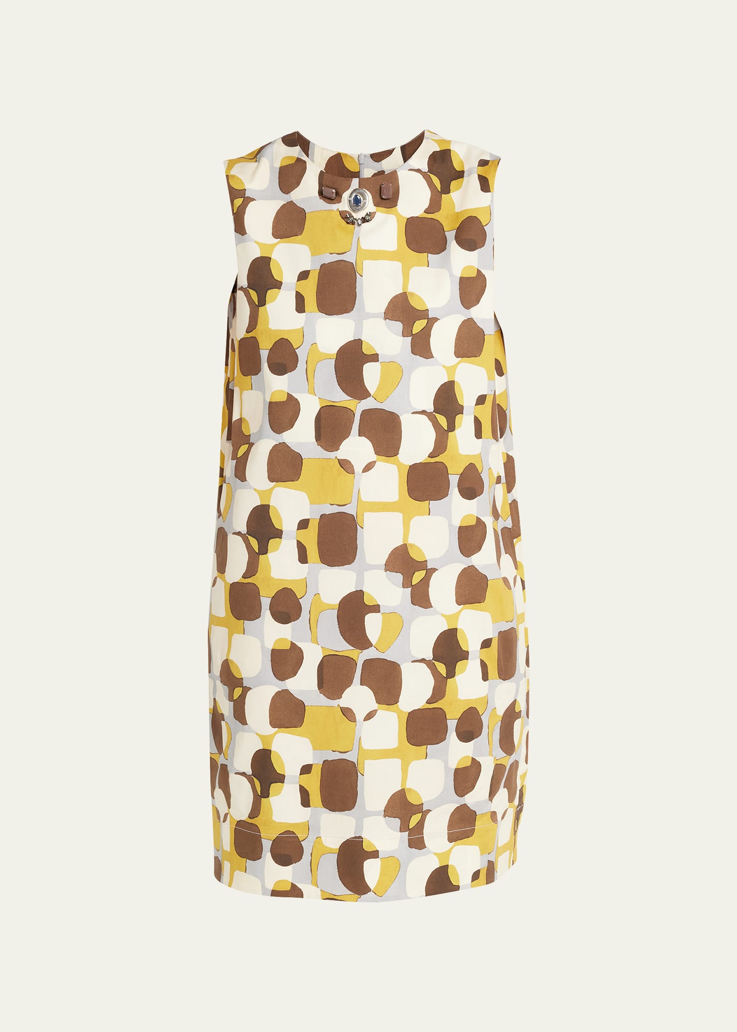 Max Mara Alessia Geometric-Print Shift Dress - Bergdorf Goodman