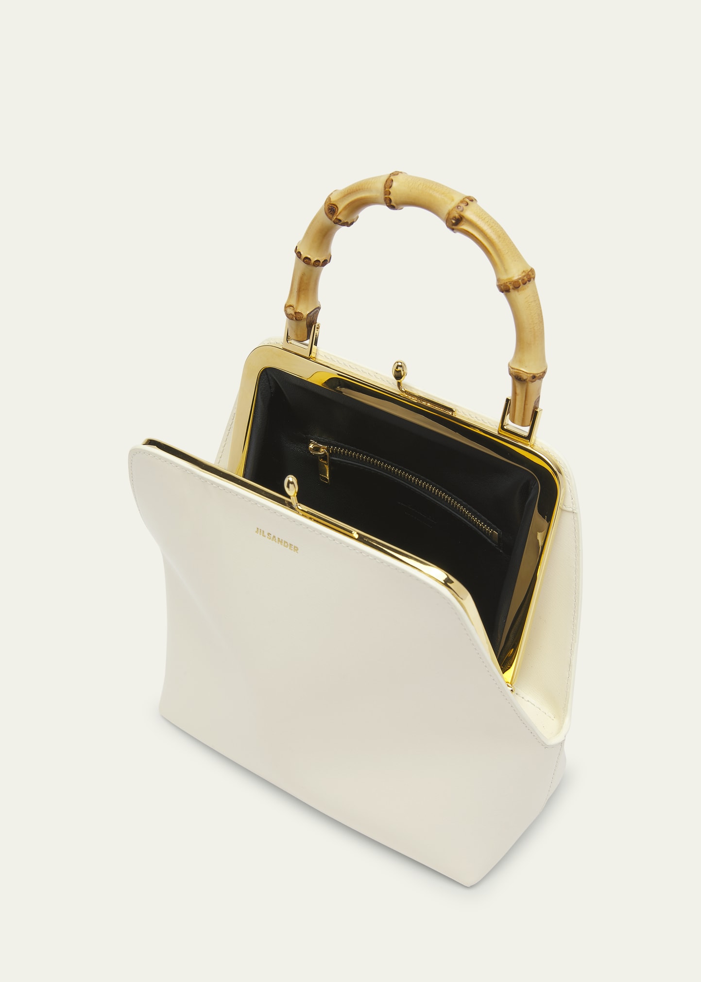 Jil Sander Goji Small Square Bamboo Top-Handle Bag - Bergdorf Goodman