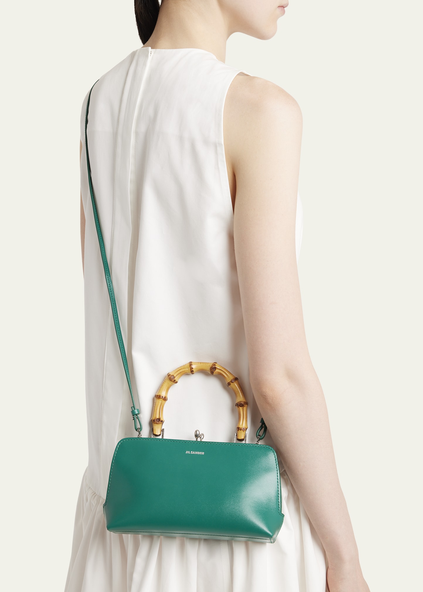 Jil Sander Goji Mini Bamboo Top-Handle Bag - Bergdorf Goodman