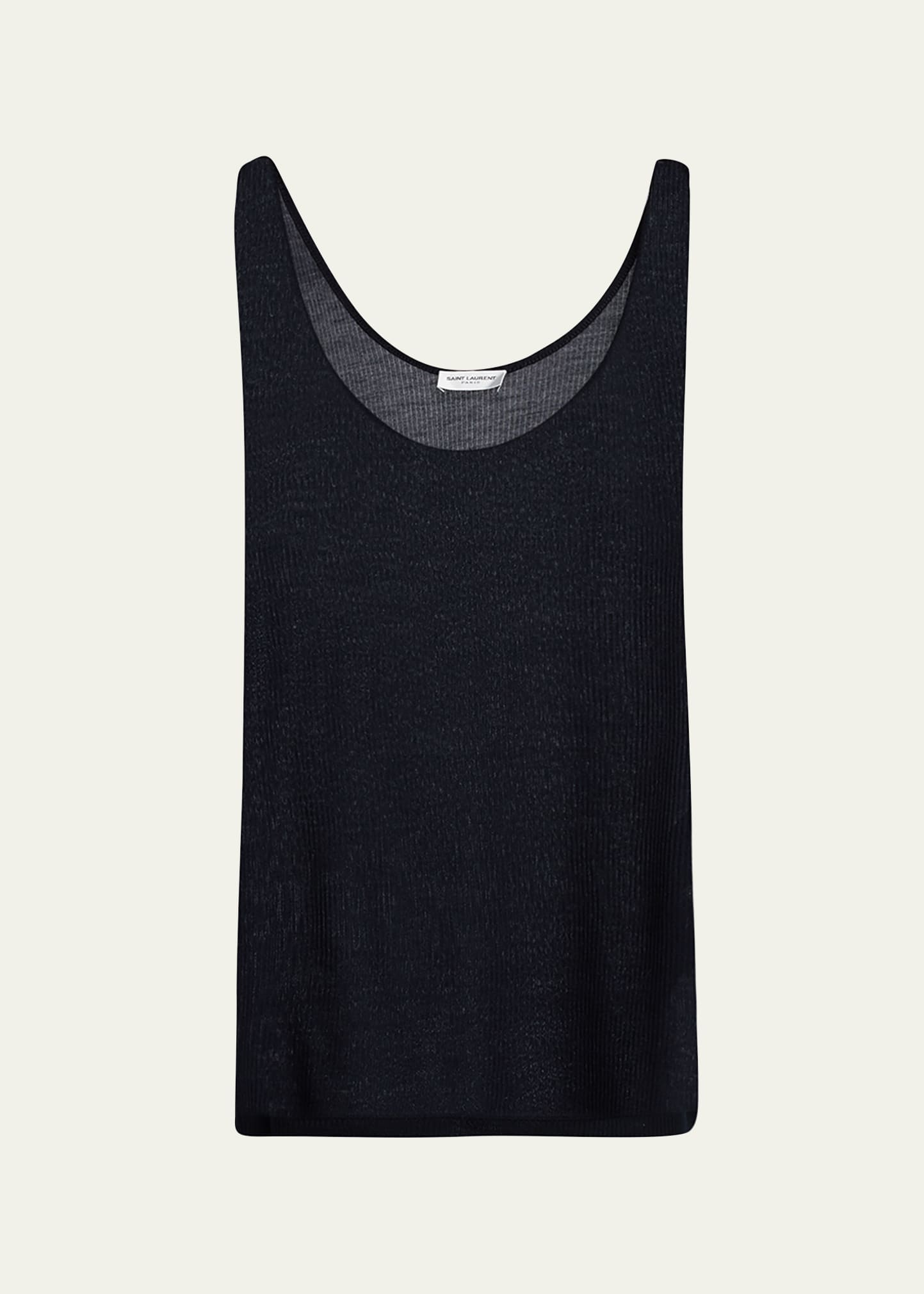 Silk tank top in white - Saint Laurent