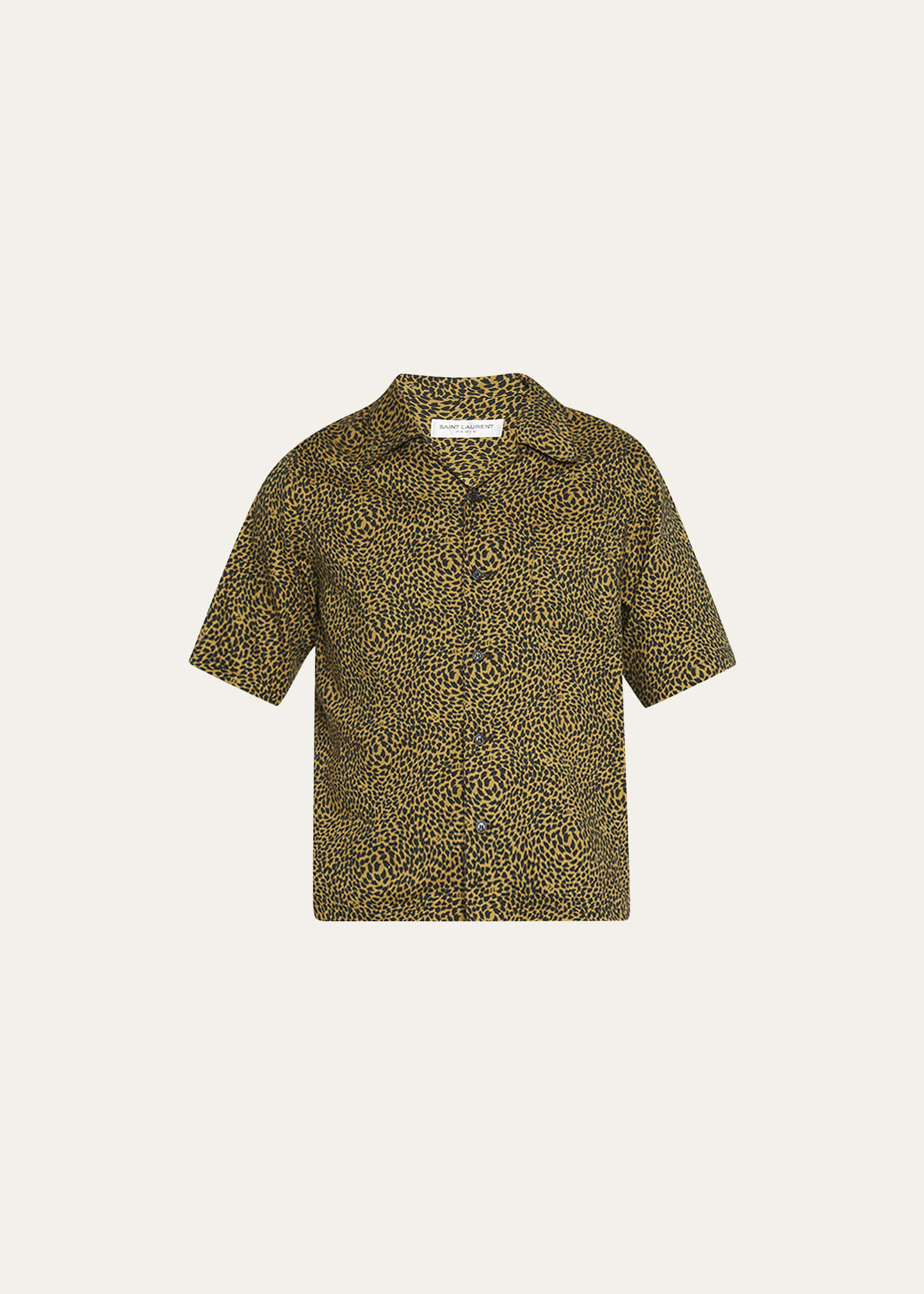 Saint Laurent Men's Leopard Sport Shirt - Bergdorf Goodman