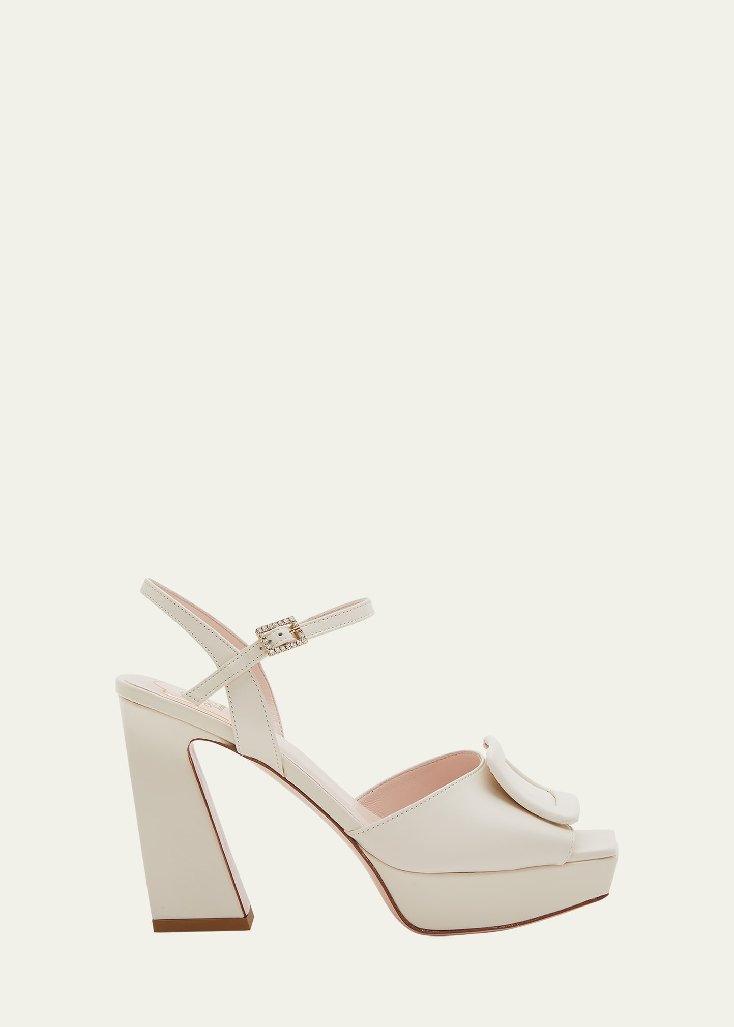 Roger Vivier 100mm Covered Buckle Platform Sandal
