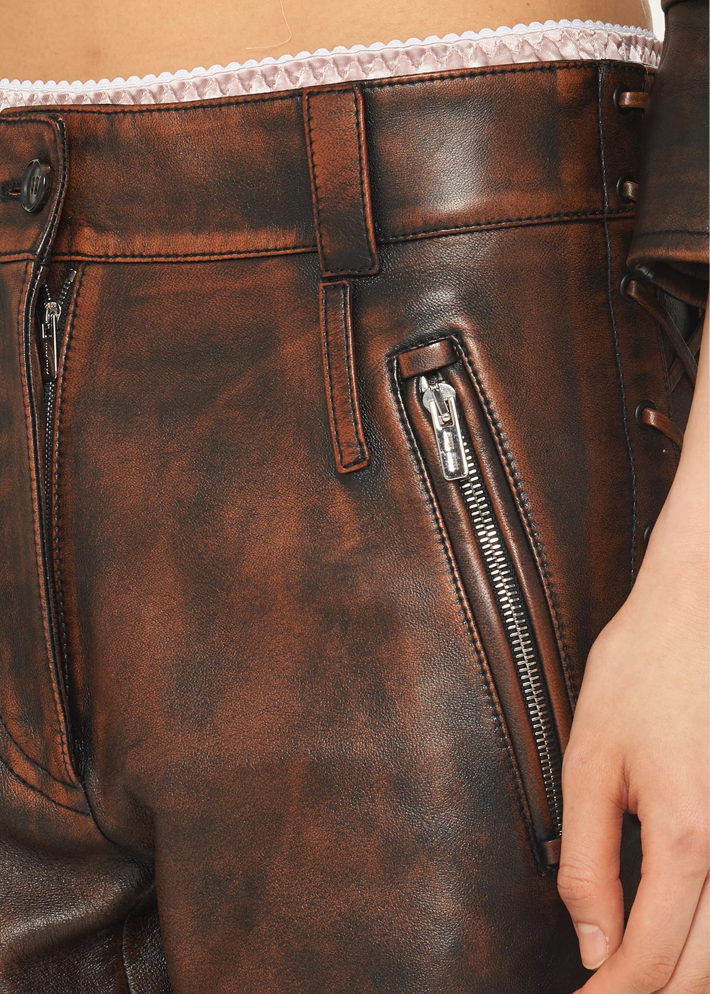 Miu Miu Leather Pants - Bergdorf Goodman