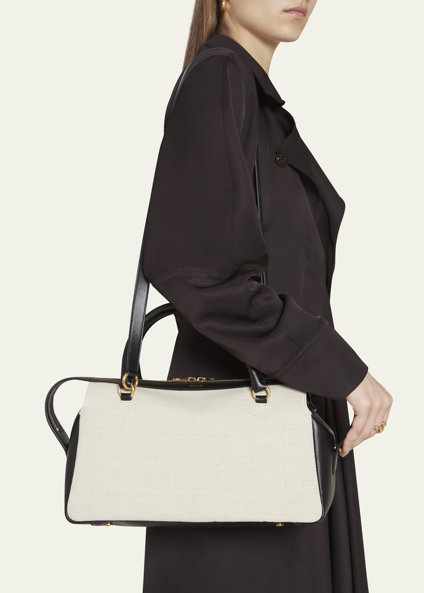 シルバ Jil Sander Elephant Medium Canvas Shoulder Bag - Bergdorf Goodman