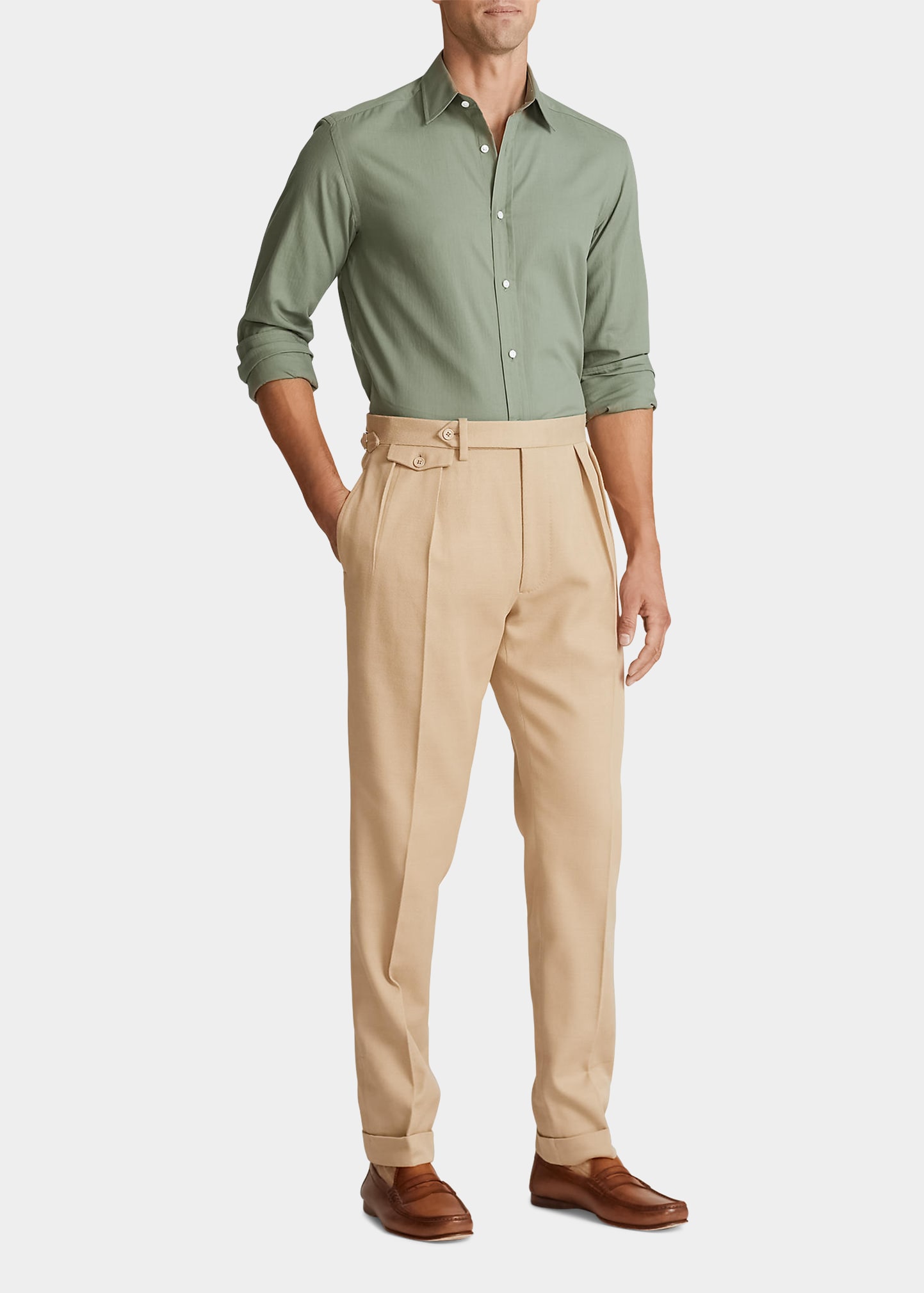 Ralph Lauren Purple Label Men's Gregory Double-Pleated Trousers