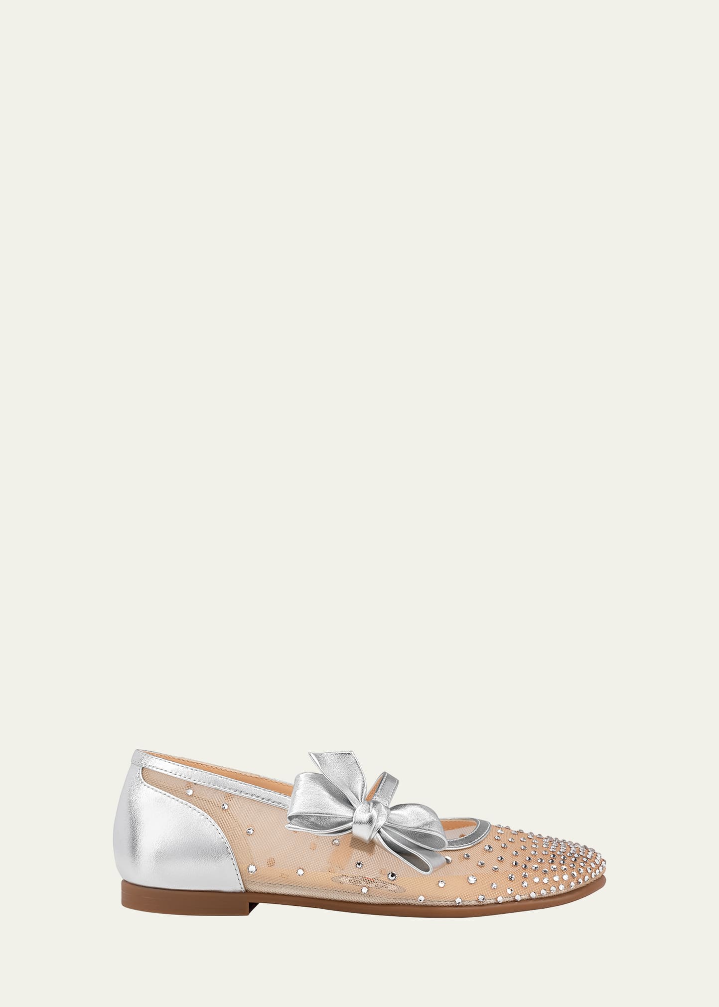 Christian Louboutin Girl's Melodie Iridescent Ballerina Flats