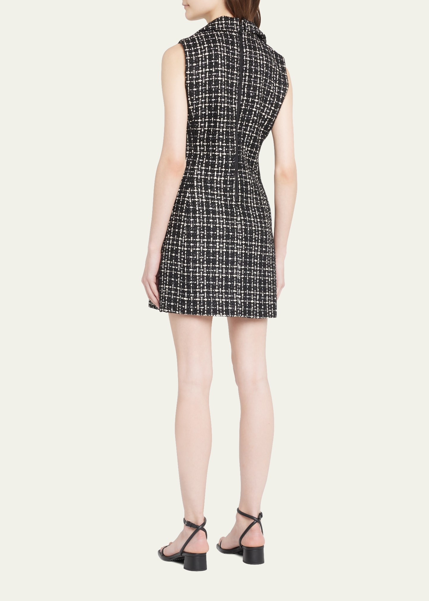 Alice + Olivia Jordy Double-Breasted Tweed Tuxedo Dress - Bergdorf