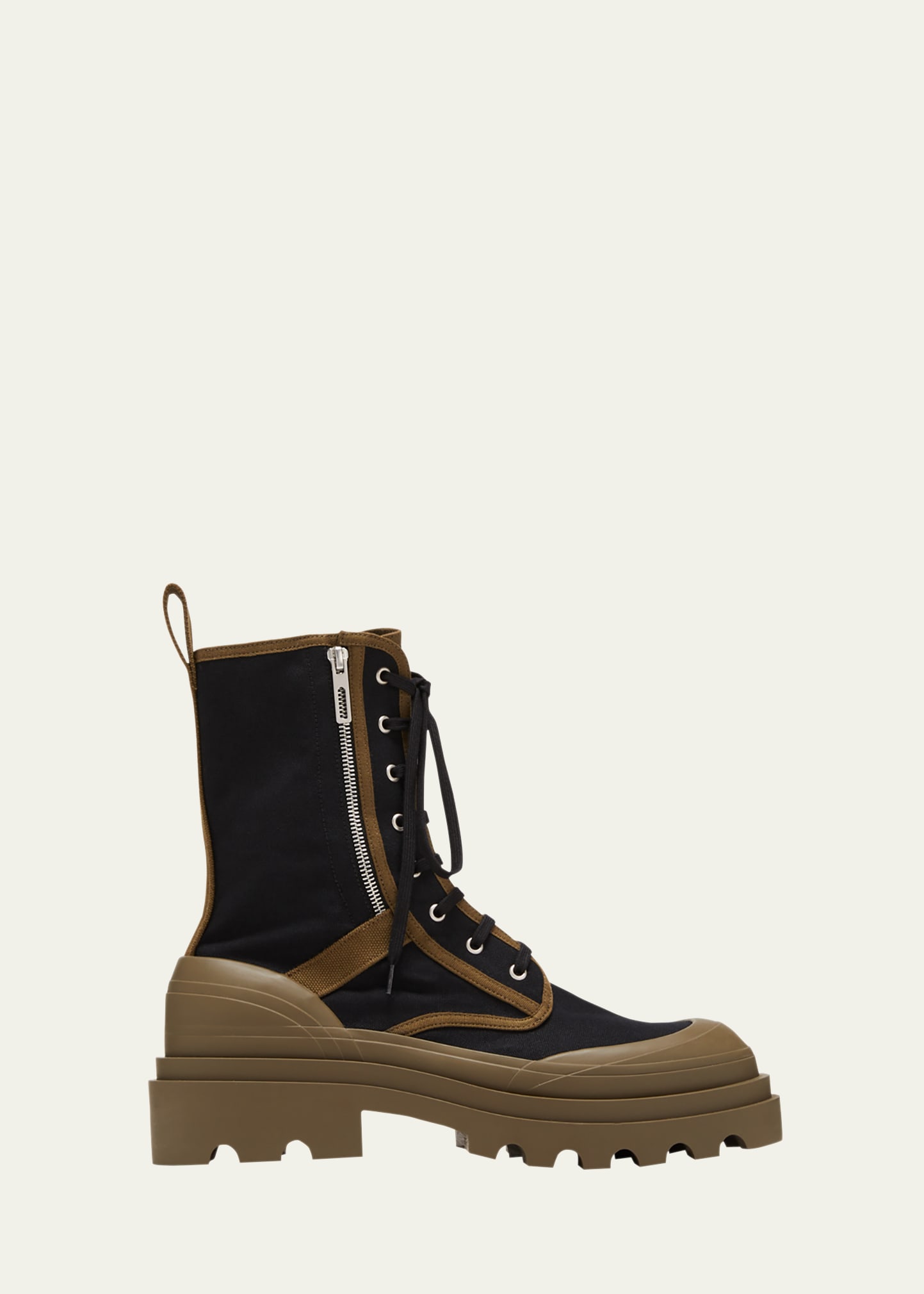 Bottega Veneta Men's Canvas Lace-Up Boots - Bergdorf Goodman