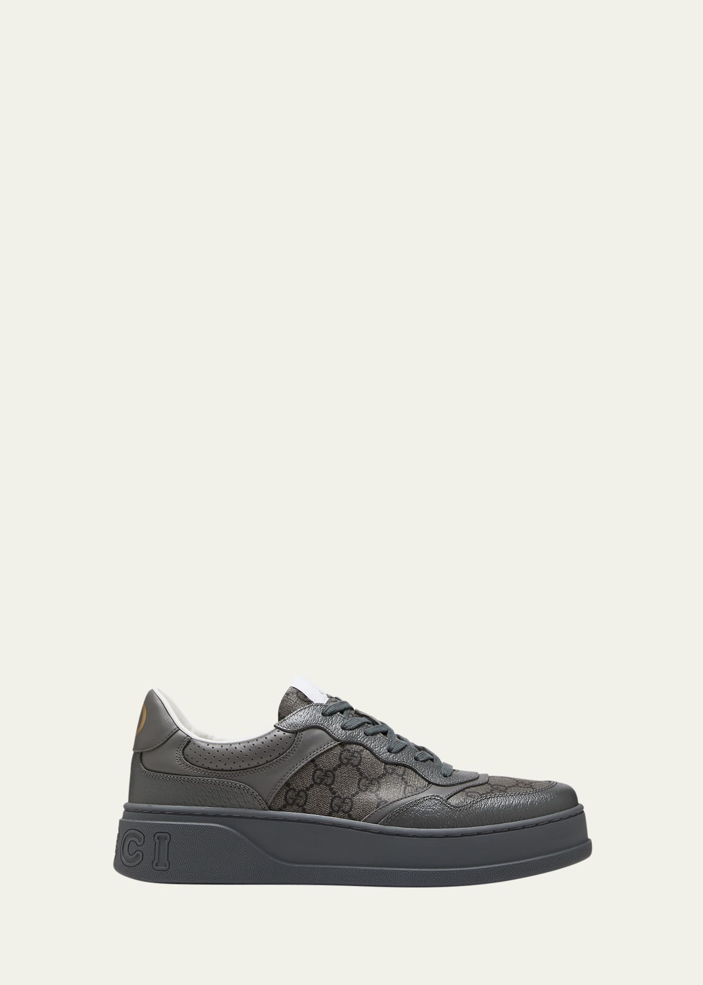 Gucci Men's Chunky B Low-top Sneakers - Grey Black - Size 10