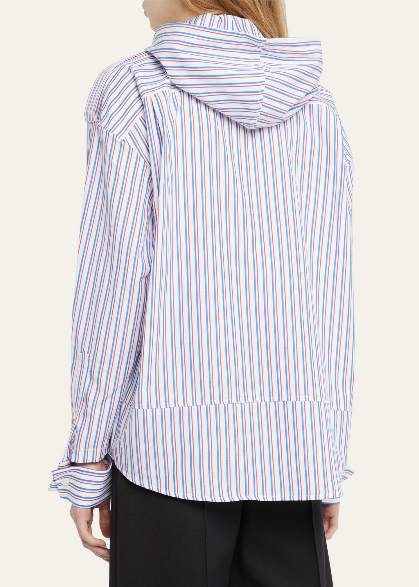 MERYLL ROGGE Stripe Deconstructed Men's Shirt with Hood - Bergdorf
