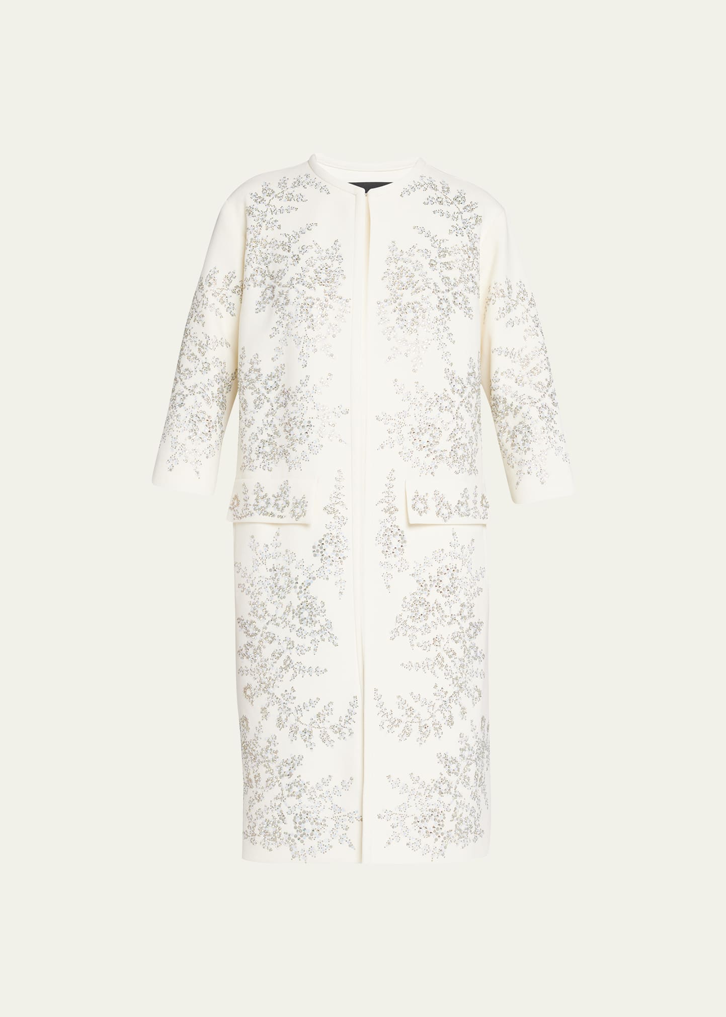 Paisley Florettes Embellished Duster Coat