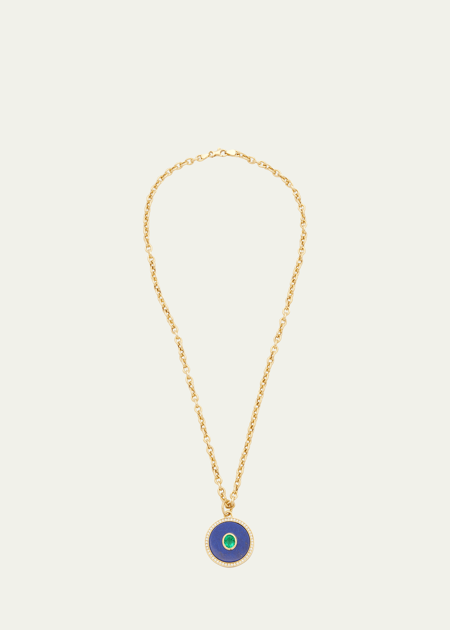 Jemma Wynne 18K Yellow Gold Zodiac Cable Pendant Chain Necklace 