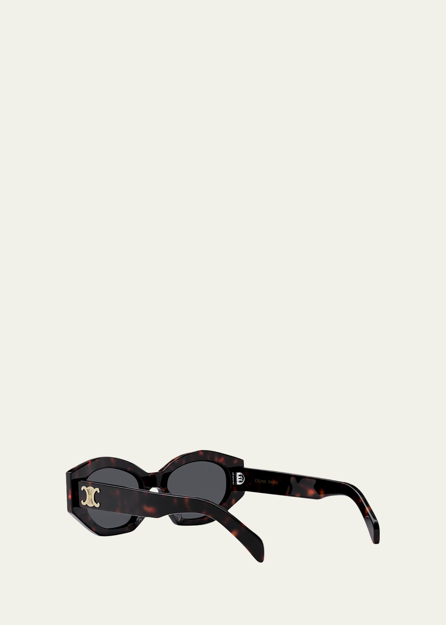 Celine Paris Triomphe Cat Eye Sunglasses — Transparent Amethyst/Purple CELINE EYEWEAR Triomphe cat-eye acetate sunglasses | NET-A  main image 2