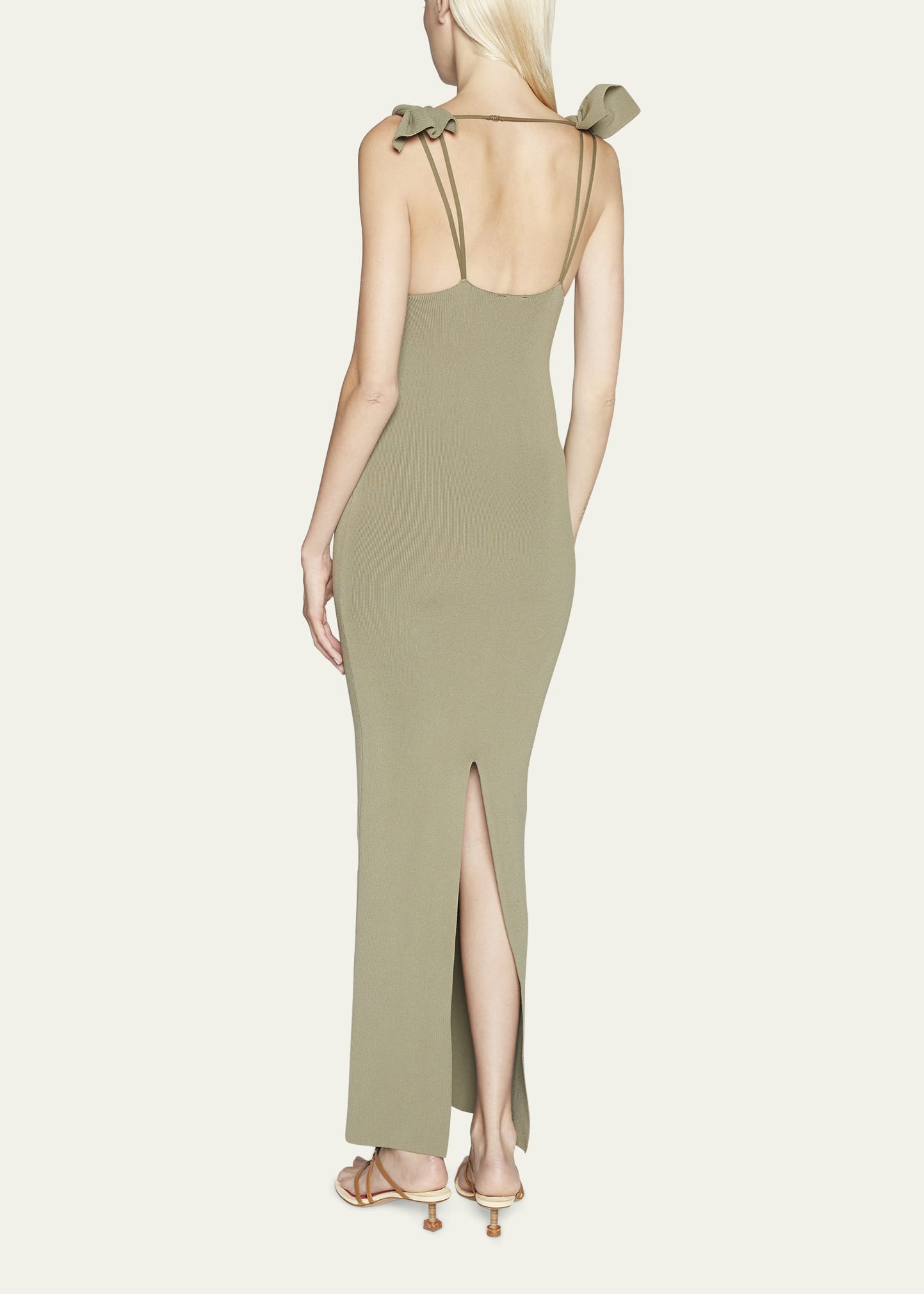 Jacquemus La Robe Malle Alca Ribbed Maxi Dress - Bergdorf Goodman