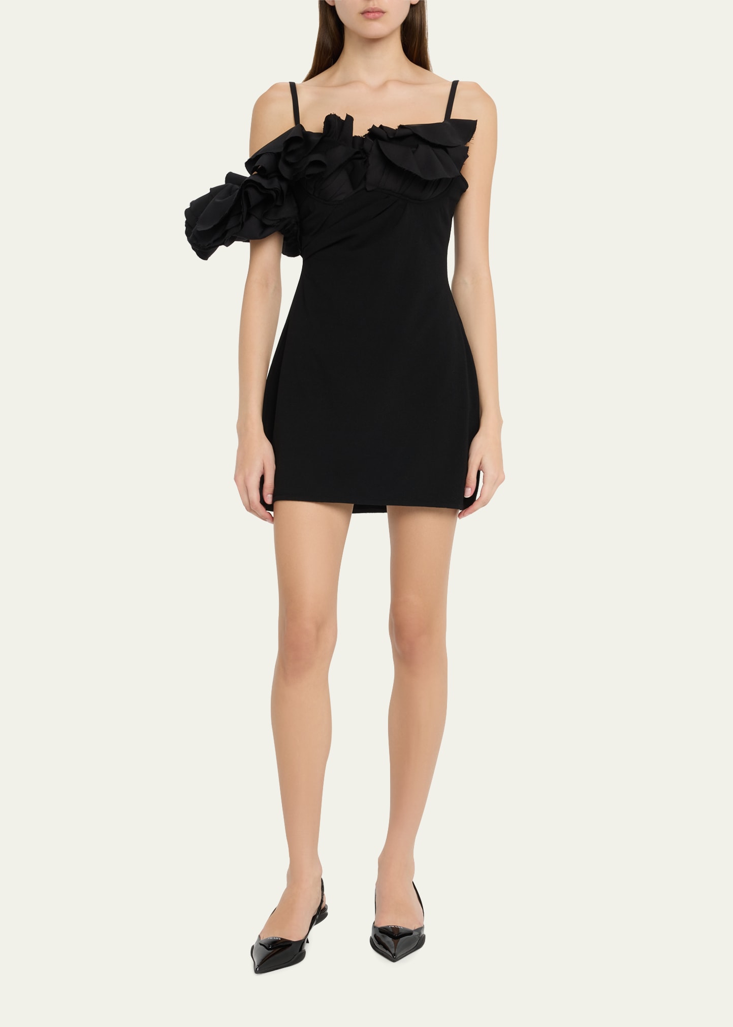 Jacquemus La Robe Duna One-Shoulder Mini Dress with Ruffle Detail -  Bergdorf Goodman