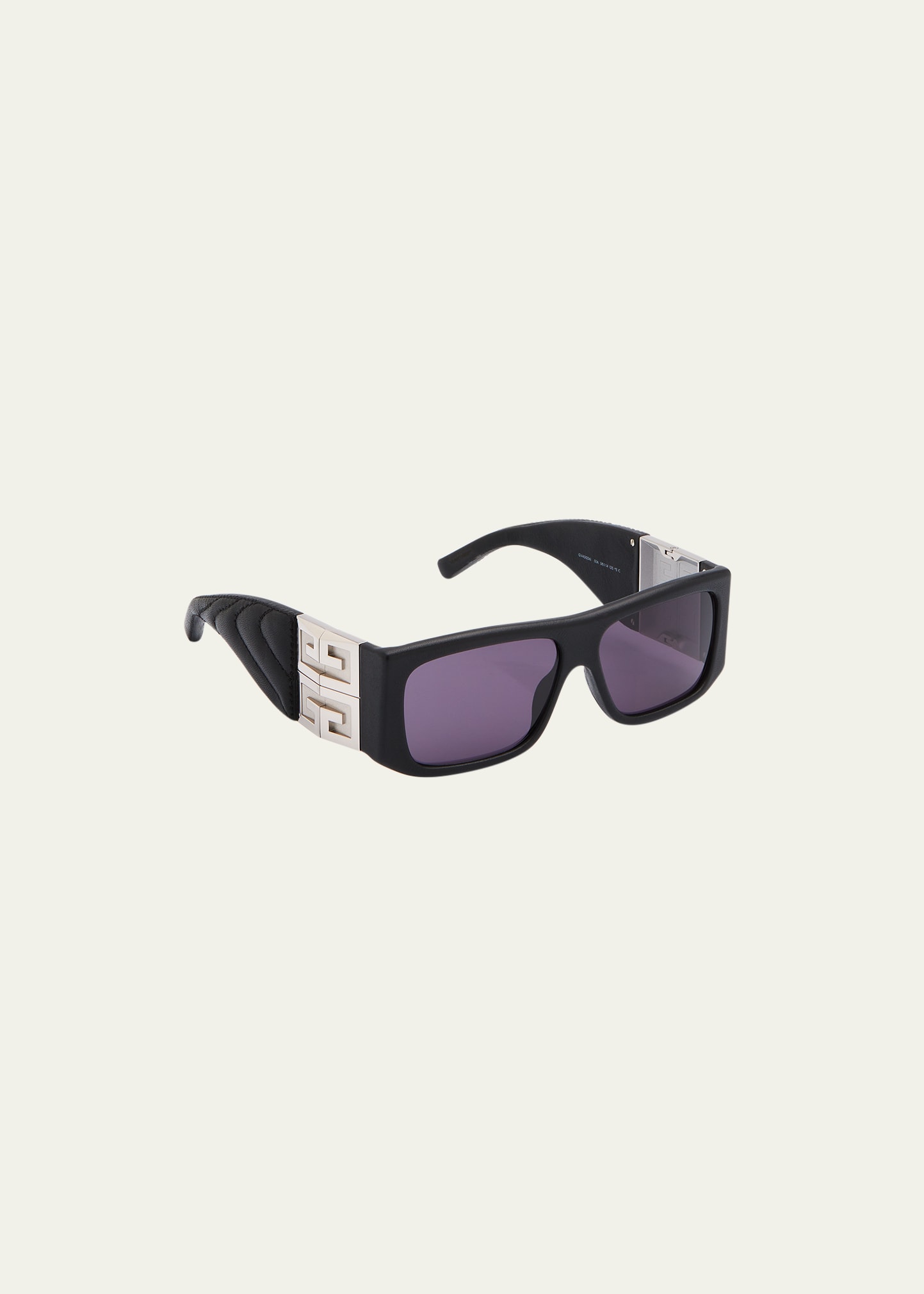 Givenchy Men's Quilted Leather Oversized 4G Sunglasses - Bergdorf Goodman