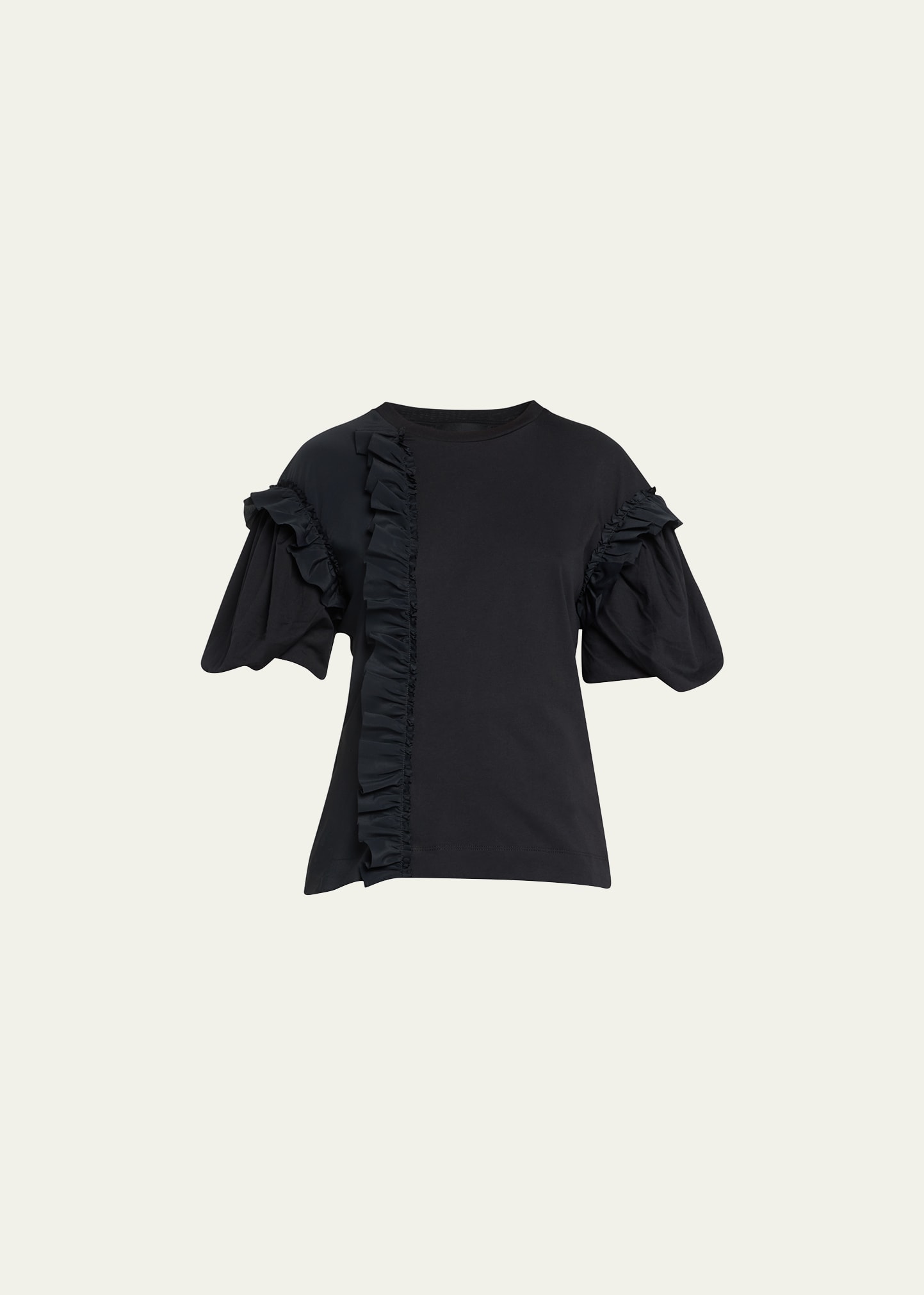 Simone Rocha Ruffle-Trim Puff Sleeve T-Shirt - Bergdorf Goodman