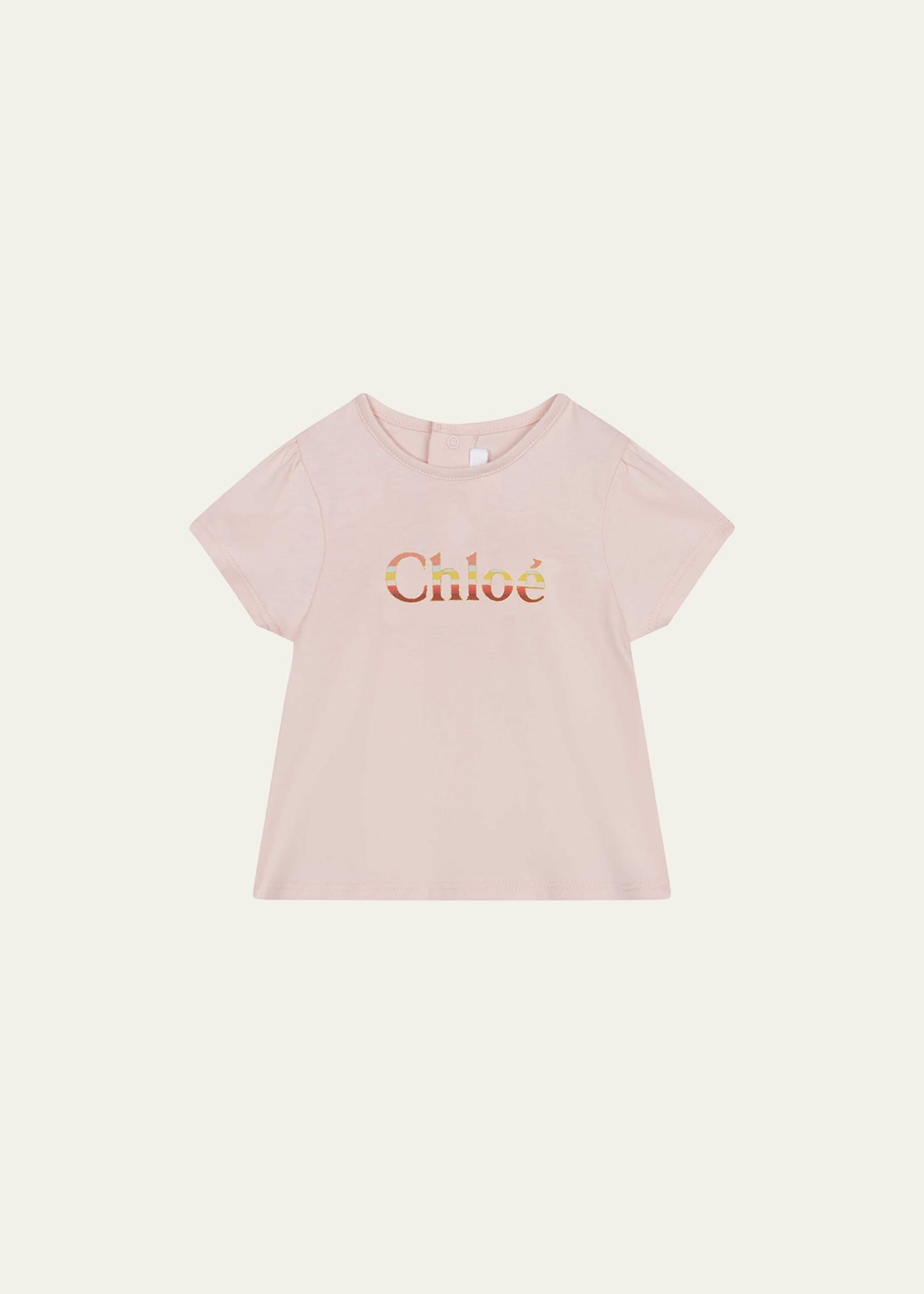 Chloe Girl's Multicolor Striped Logo-Print T-Shirt, Size 12M-3