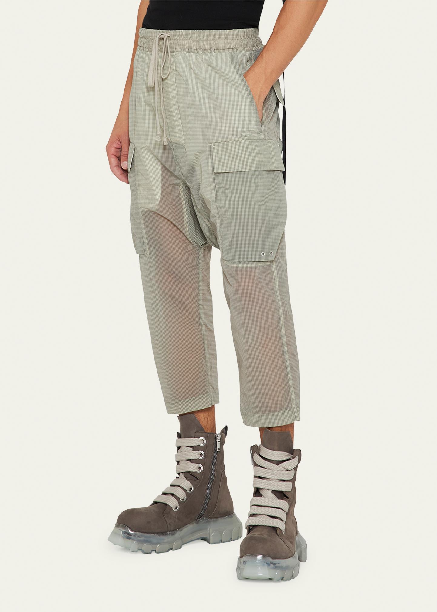 Rick Owens Men's Cropped Ripstop Nylon Cargo Pants - Bergdorf Goodman