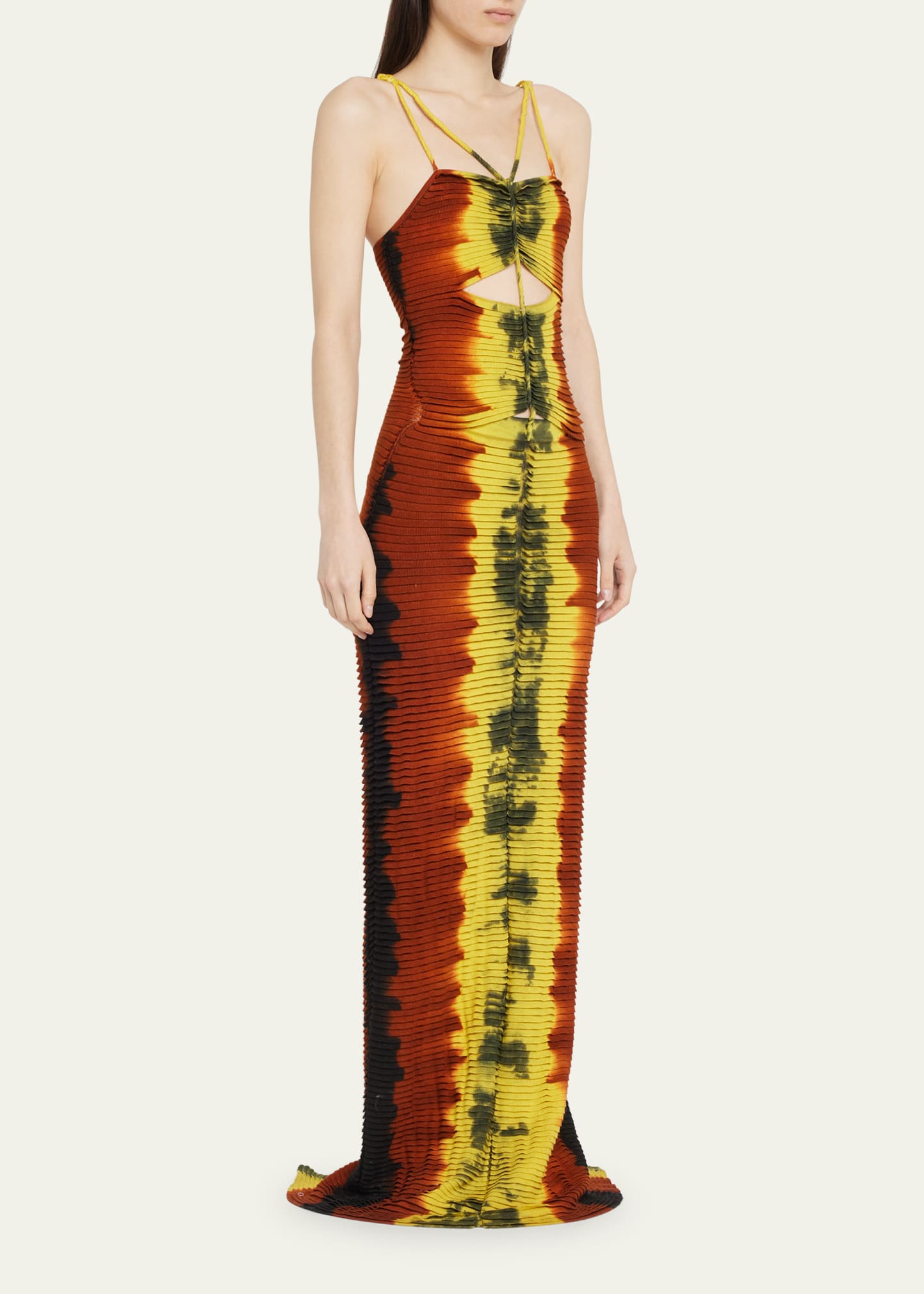 altuzarra green tie dye dress Altuzarra Pelopenese Tie-Dye V-Neck Midi Dress main image 0