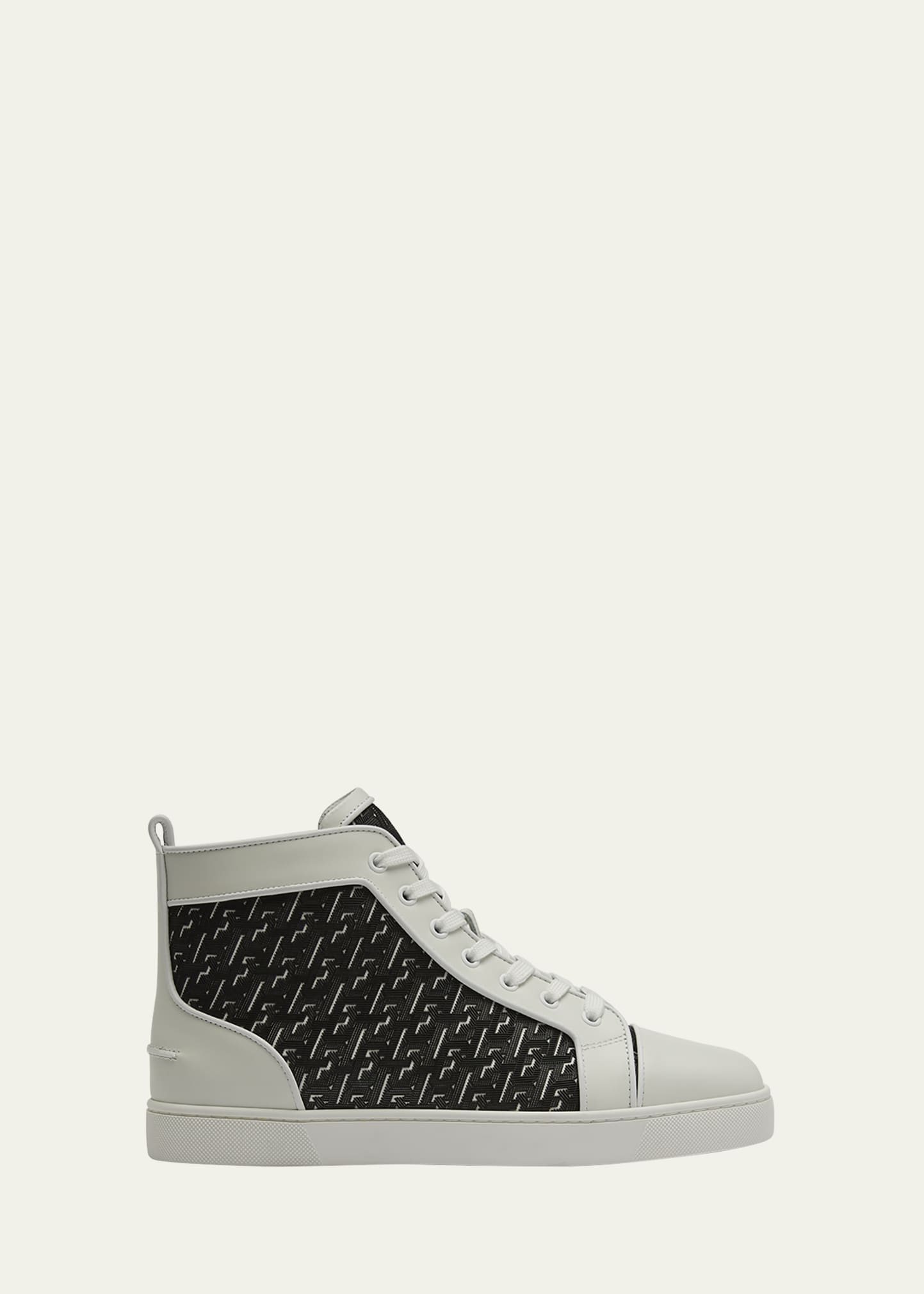 Christian Louboutin Men's Louis Starlight Patent Leather High-Top Sneakers  - Bergdorf Goodman