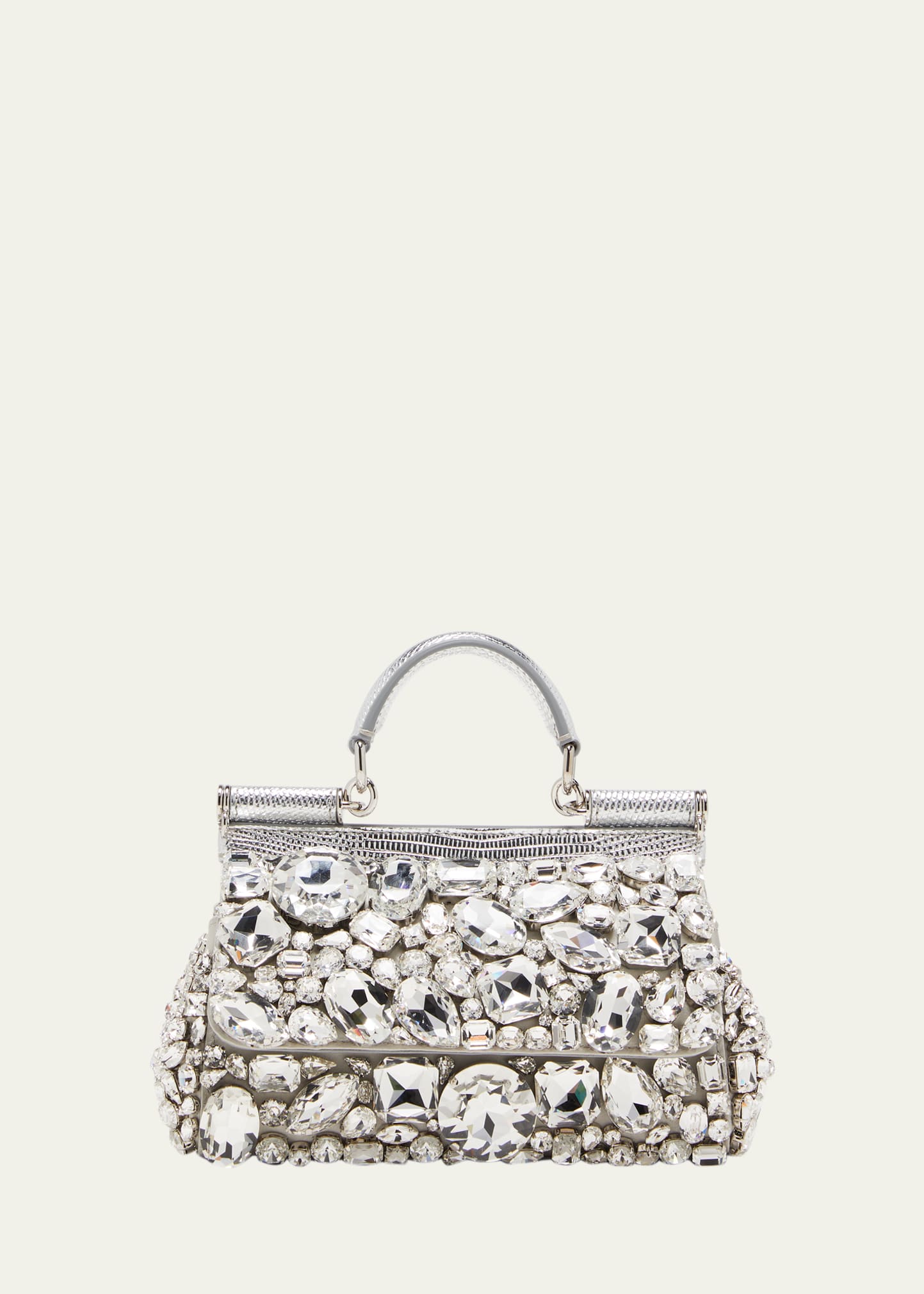 Small Sicily Bag with All Over Gemstone Embellishment