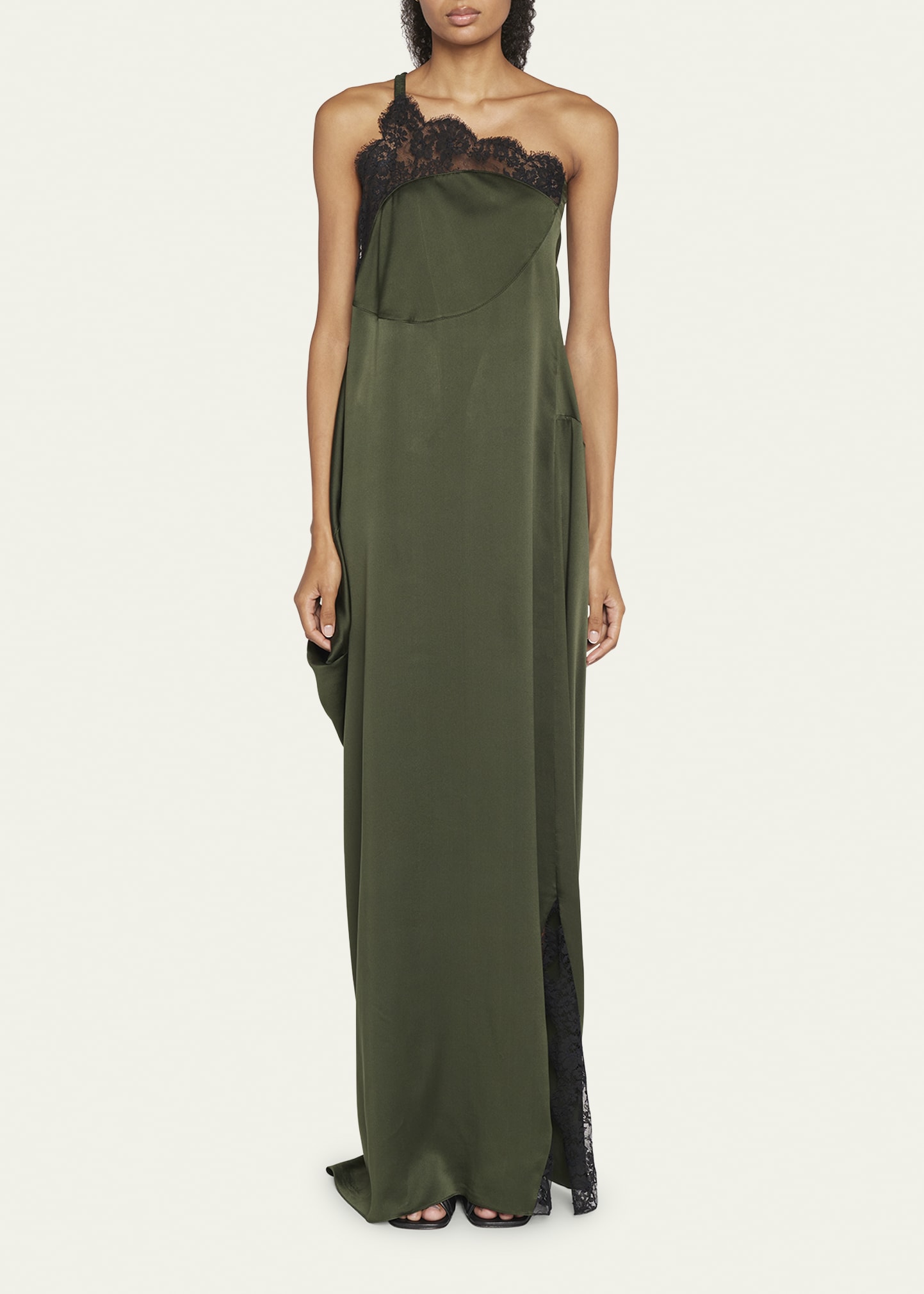 JW Anderson Asymmetric Lace Slip Dress - Bergdorf Goodman