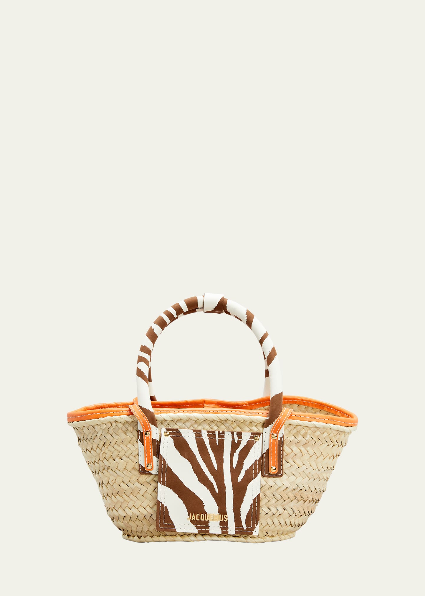 Jacquemus Le Petit Panier Soli Zebra Top-Handle Bag