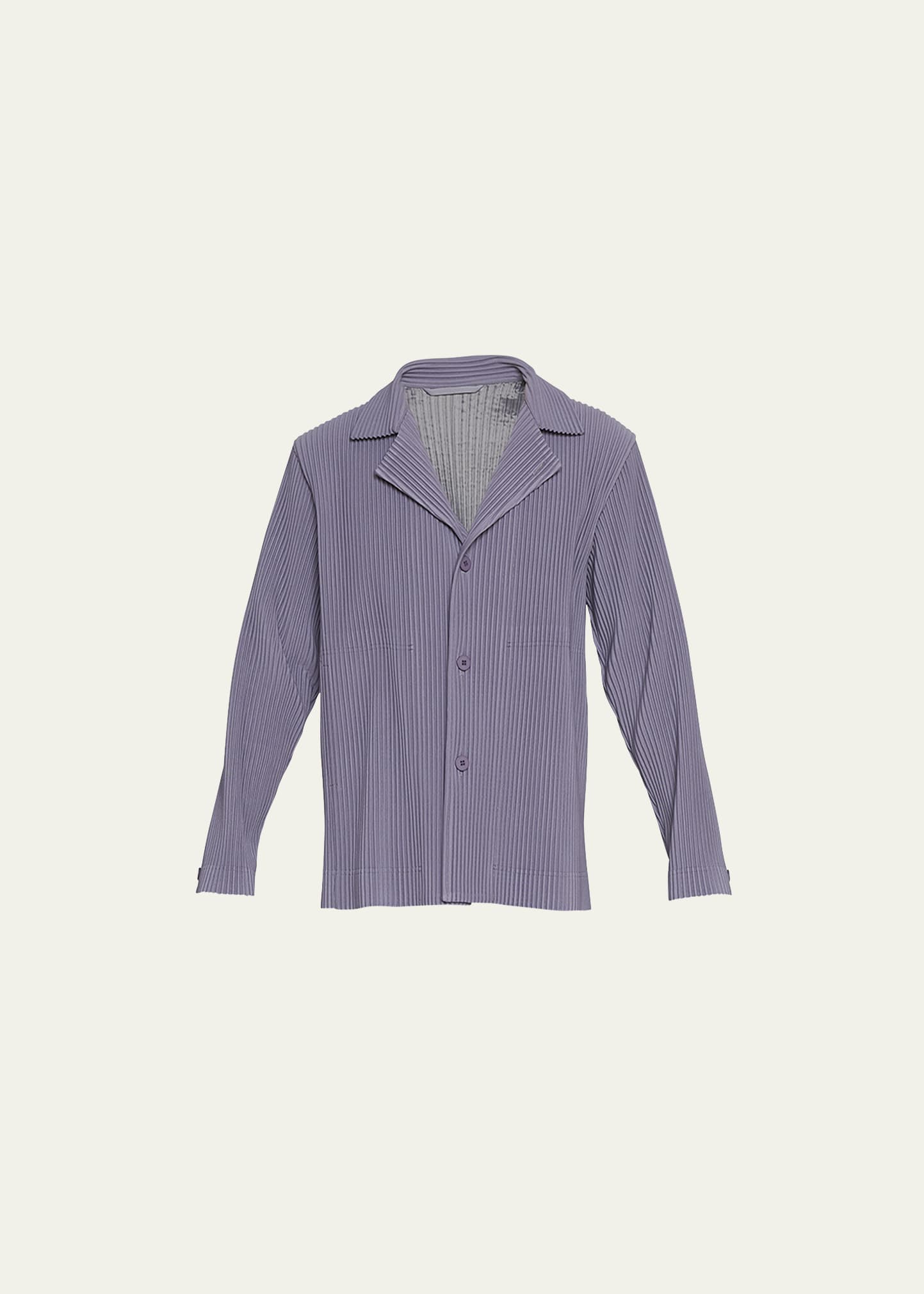 Homme Plisse Issey Miyake Men's Lilac Plisse 3-Button Sport Jacket