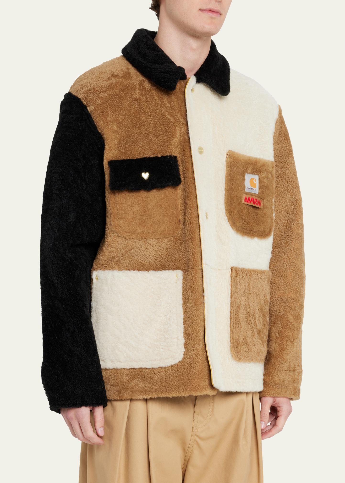 Marni x Carhartt WIP Men's Colorblock Shearling Jacket - Bergdorf