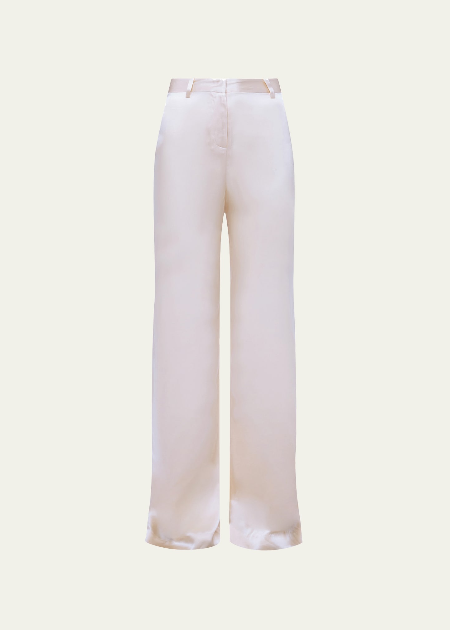 Buy White Satin Pants, Wide Leg Long Pants for Women, Silk High