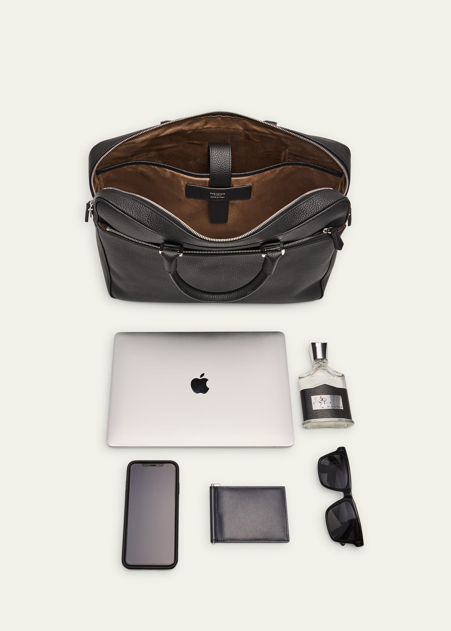 Serapian Men's Cachemire Leather Slim Briefcase - Bergdorf Goodman