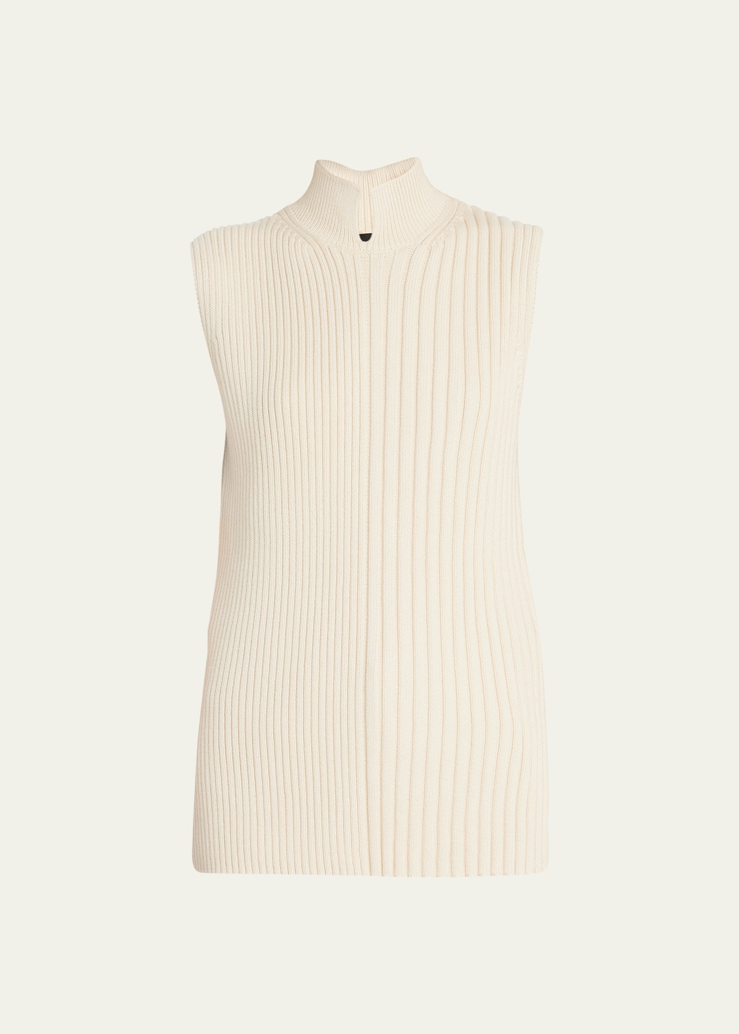 Theory Mixed Stitch Ribbed Turtleneck Shell Top - Bergdorf Goodman