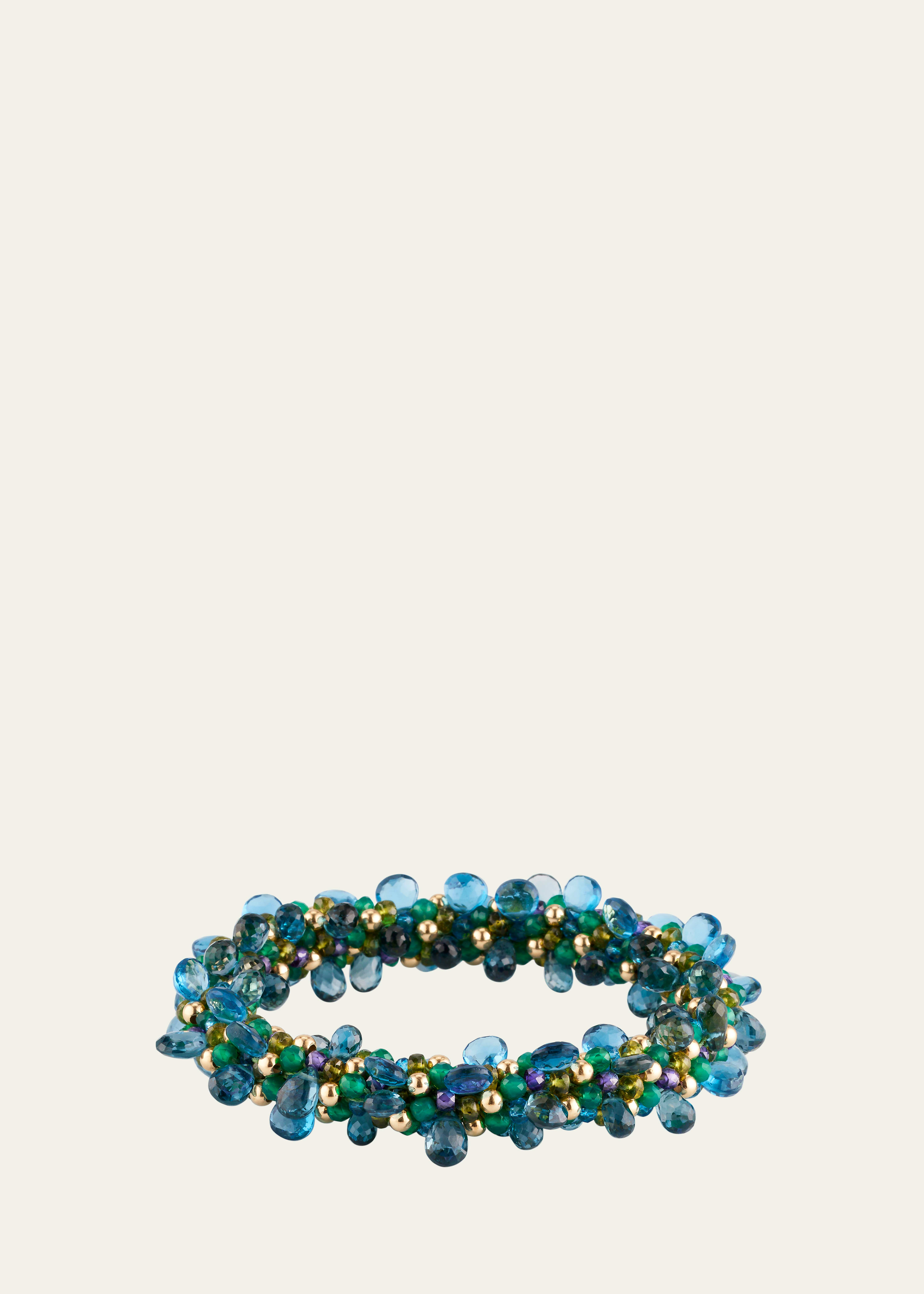 Meredith Frederick Topaz, Green Onyx, Vessonite and Zircon Bracelet in 14K Gold